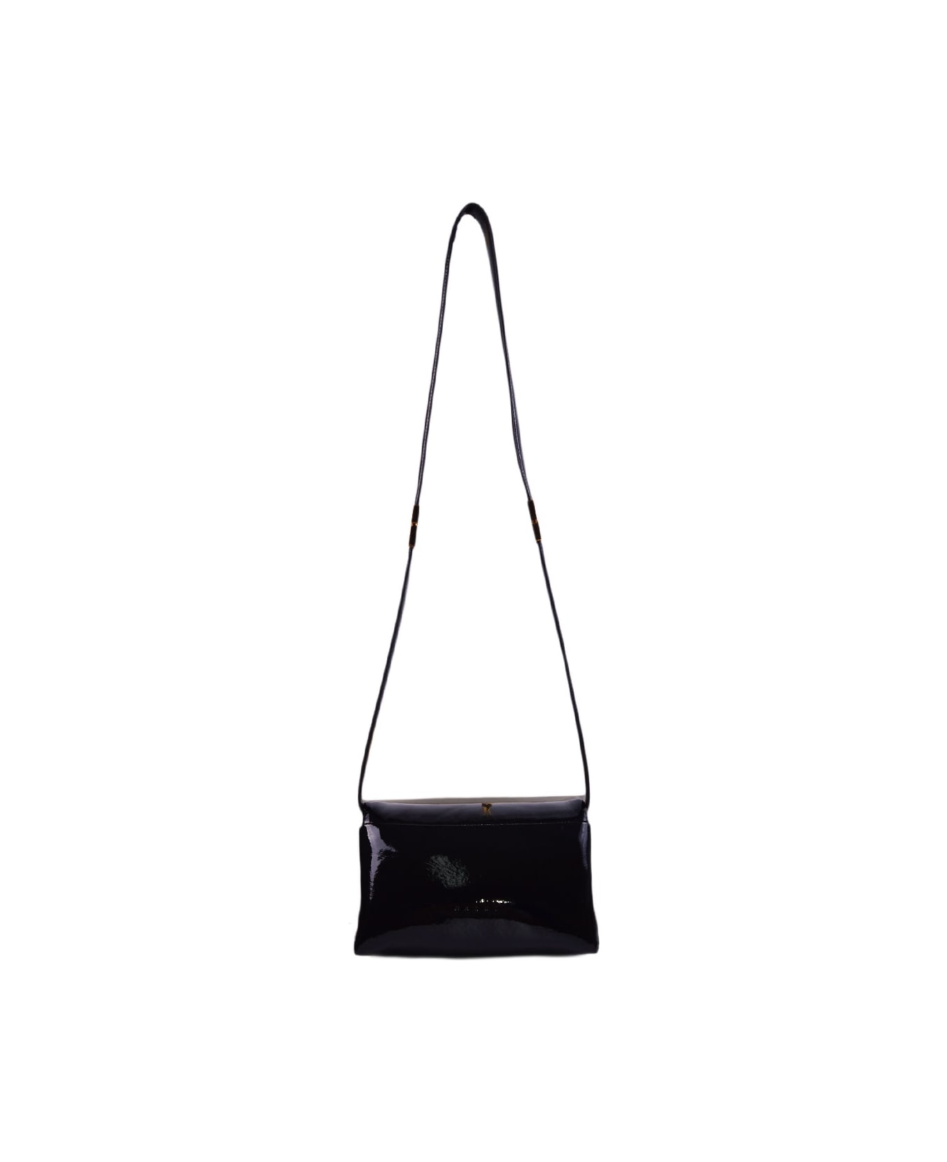 Marni 'prisma Small' Patent Shoulder Bag - Black