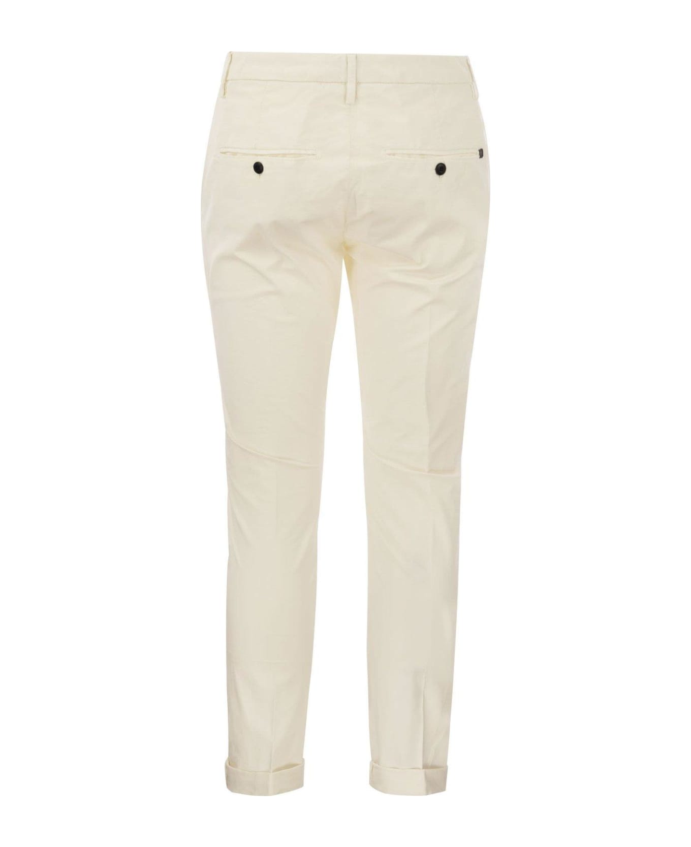 Dondup Gaubert - Slim-fit Gabardine Trousers - White