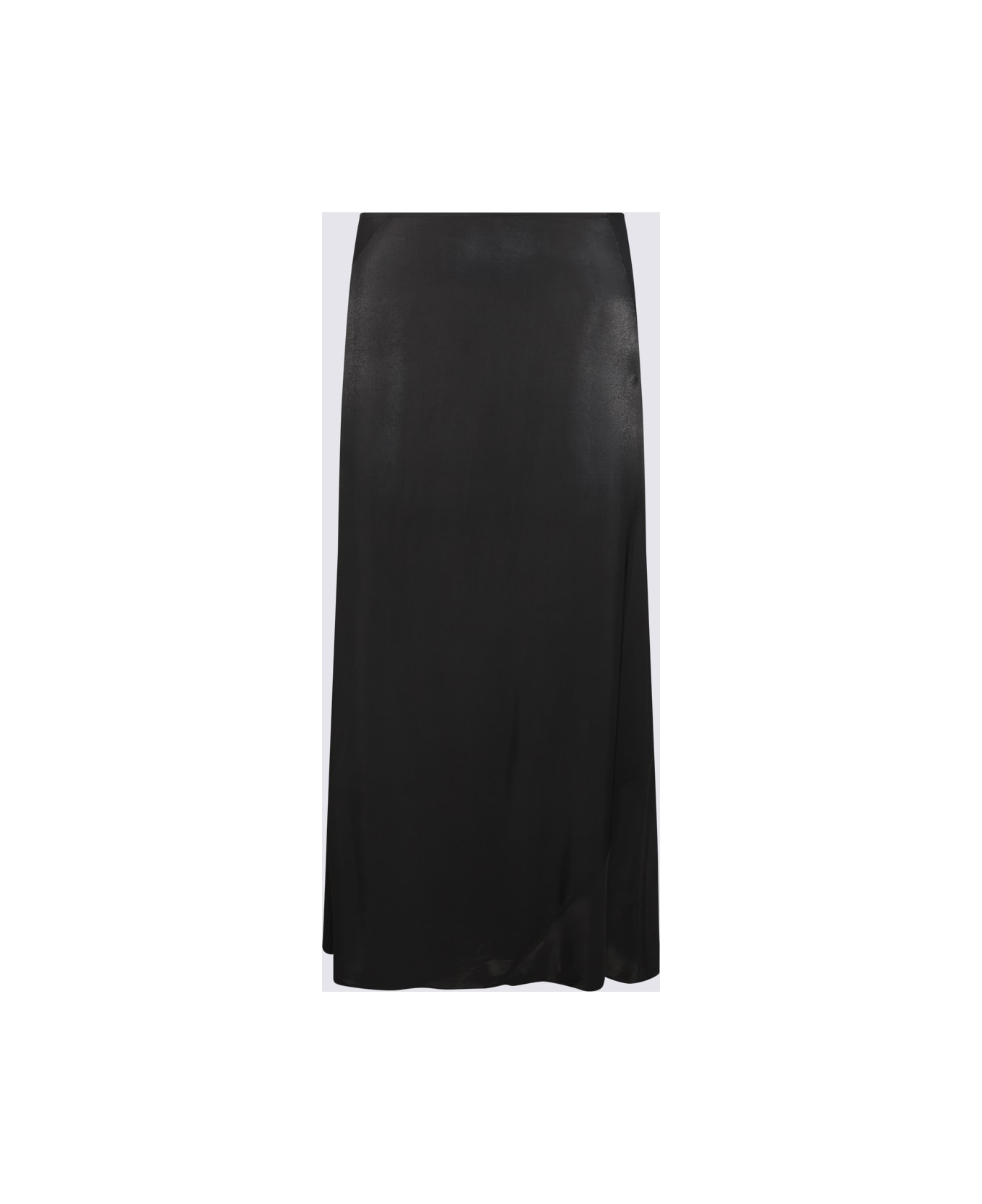 Jil Sander Black Viscose Midi Skirt - Black スカート