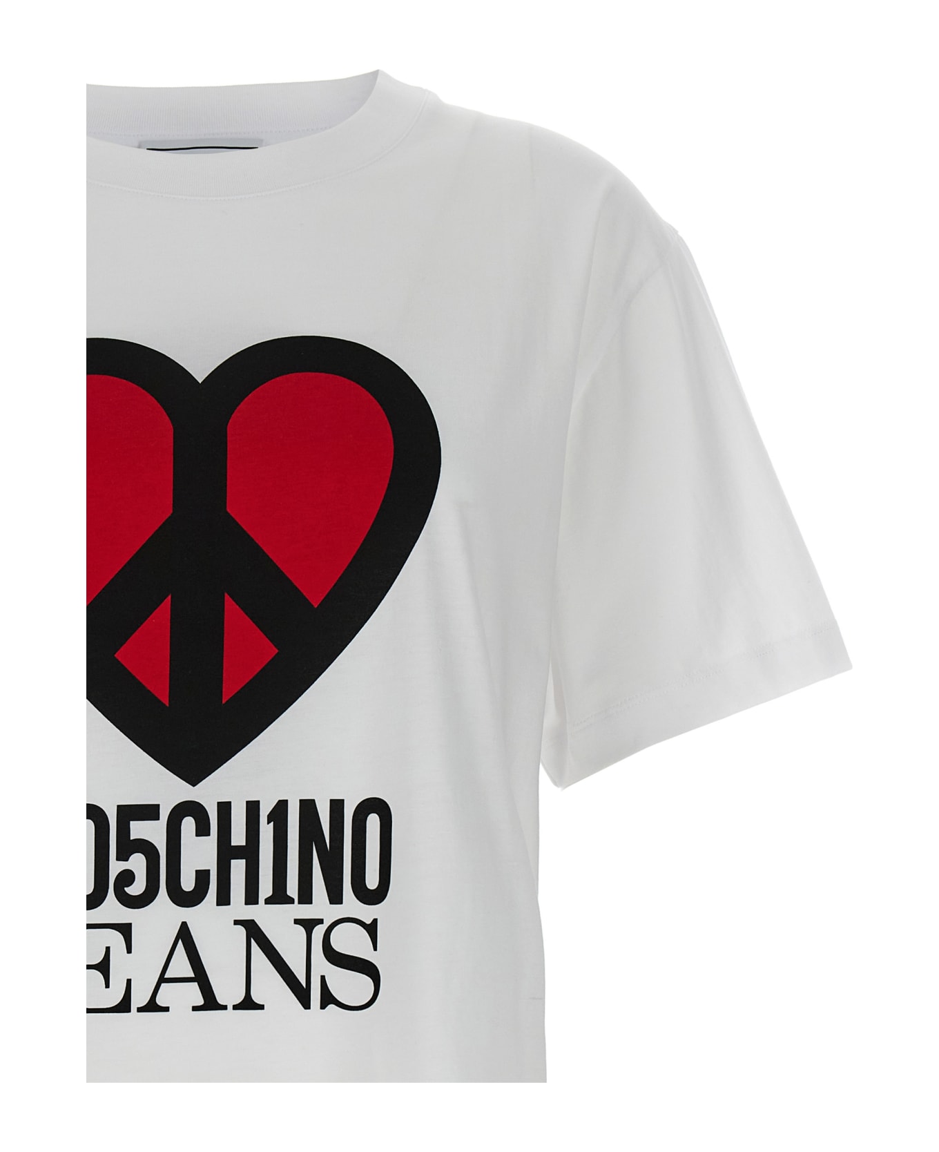 M05CH1N0 Jeans Logo T-shirt - White