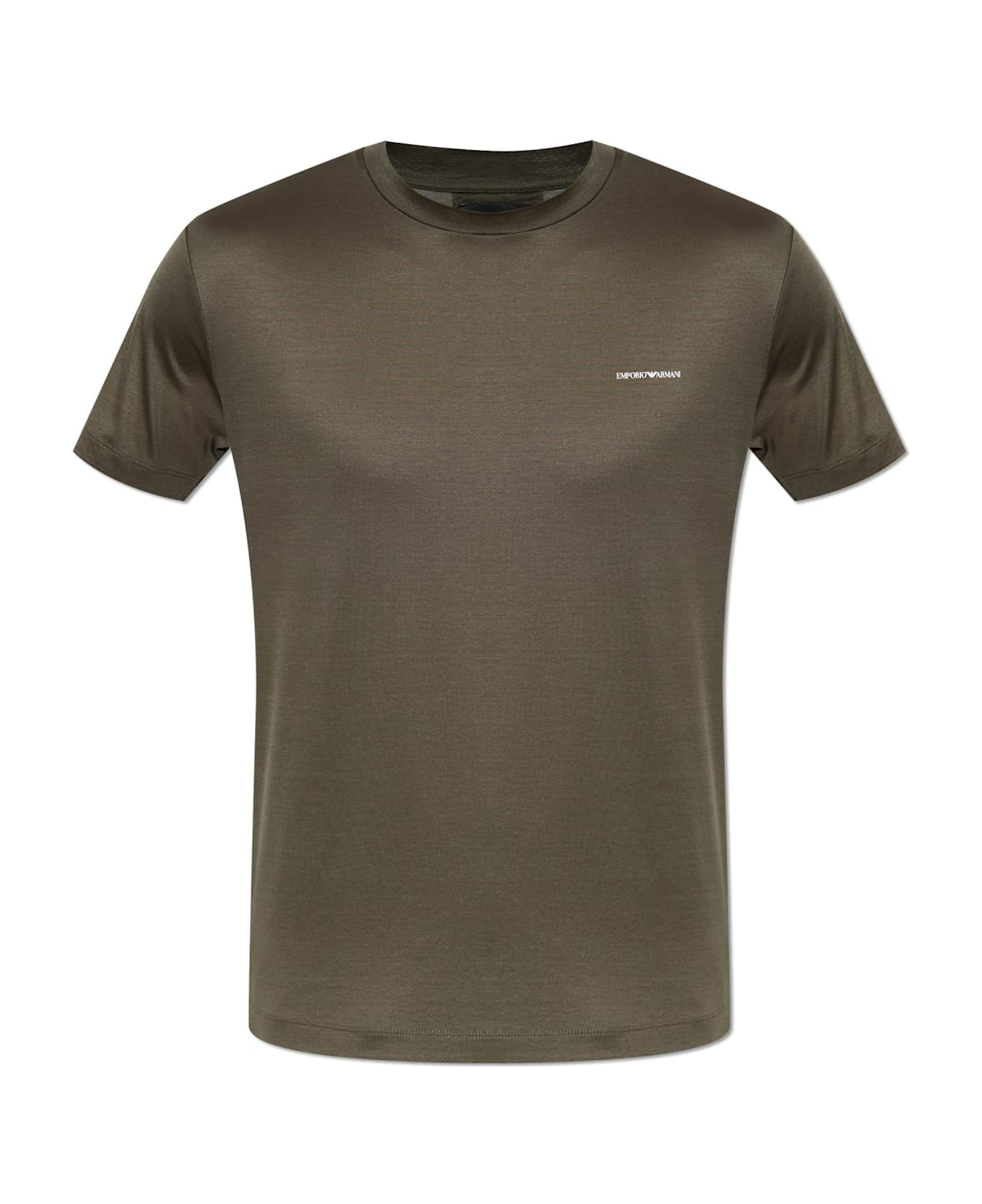 Emporio Armani T-shirt With Printed Logo - Green