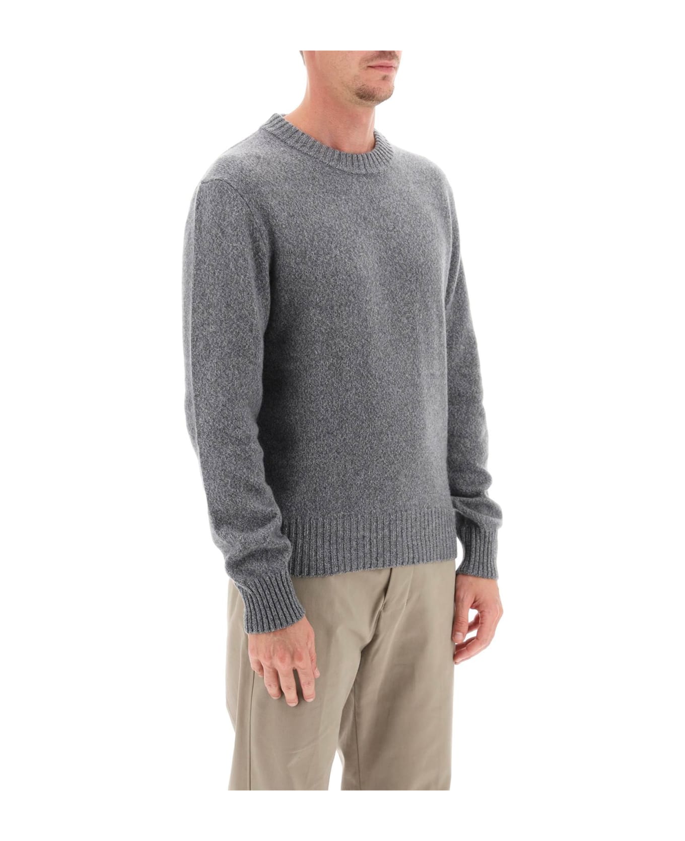 Ami Alexandre Mattiussi Cashmere And Wool Sweater - HEATHER GREY (Grey) ニットウェア