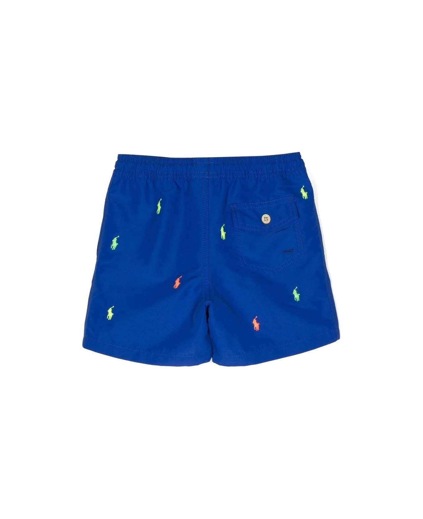 Polo Ralph Lauren Blue Swim Shorts With All-over Pony