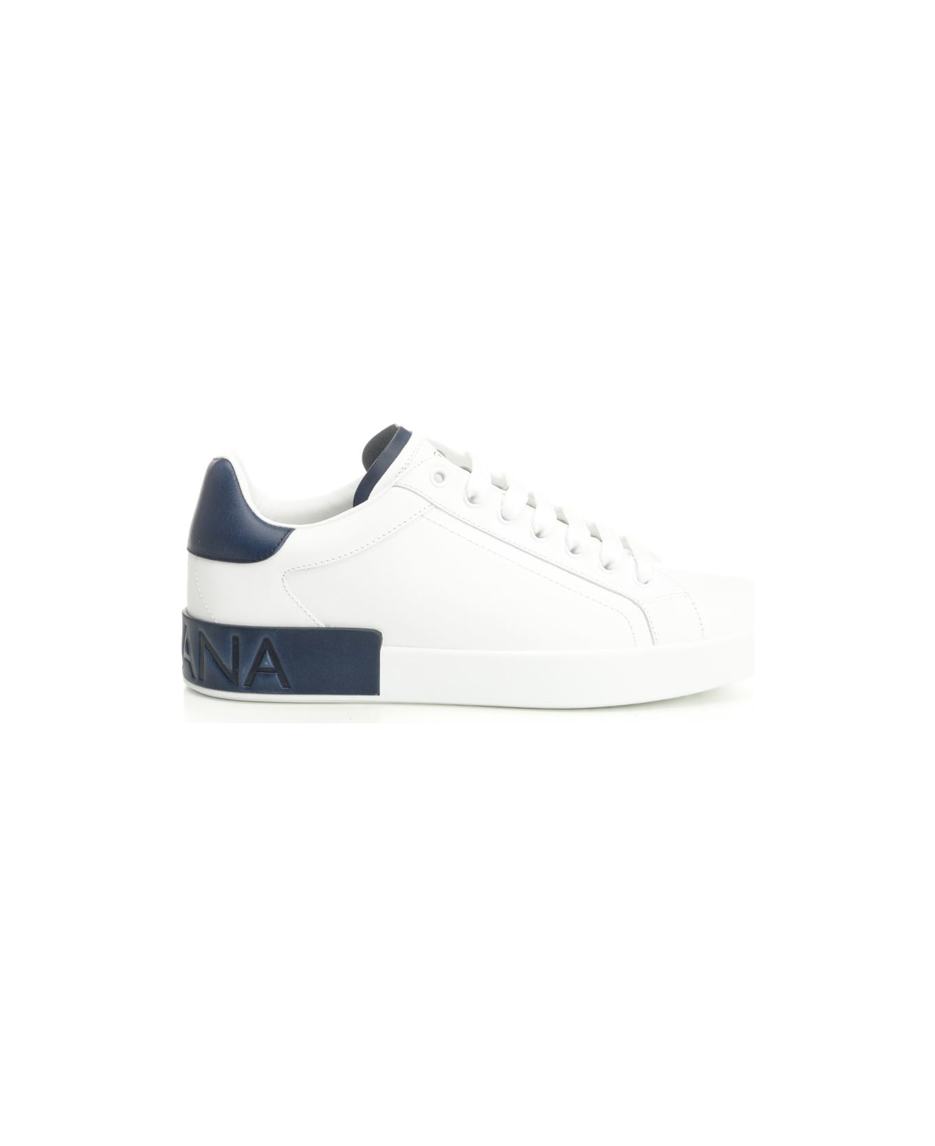 Dolce & Gabbana 'portofino' Leather Sneaker - White