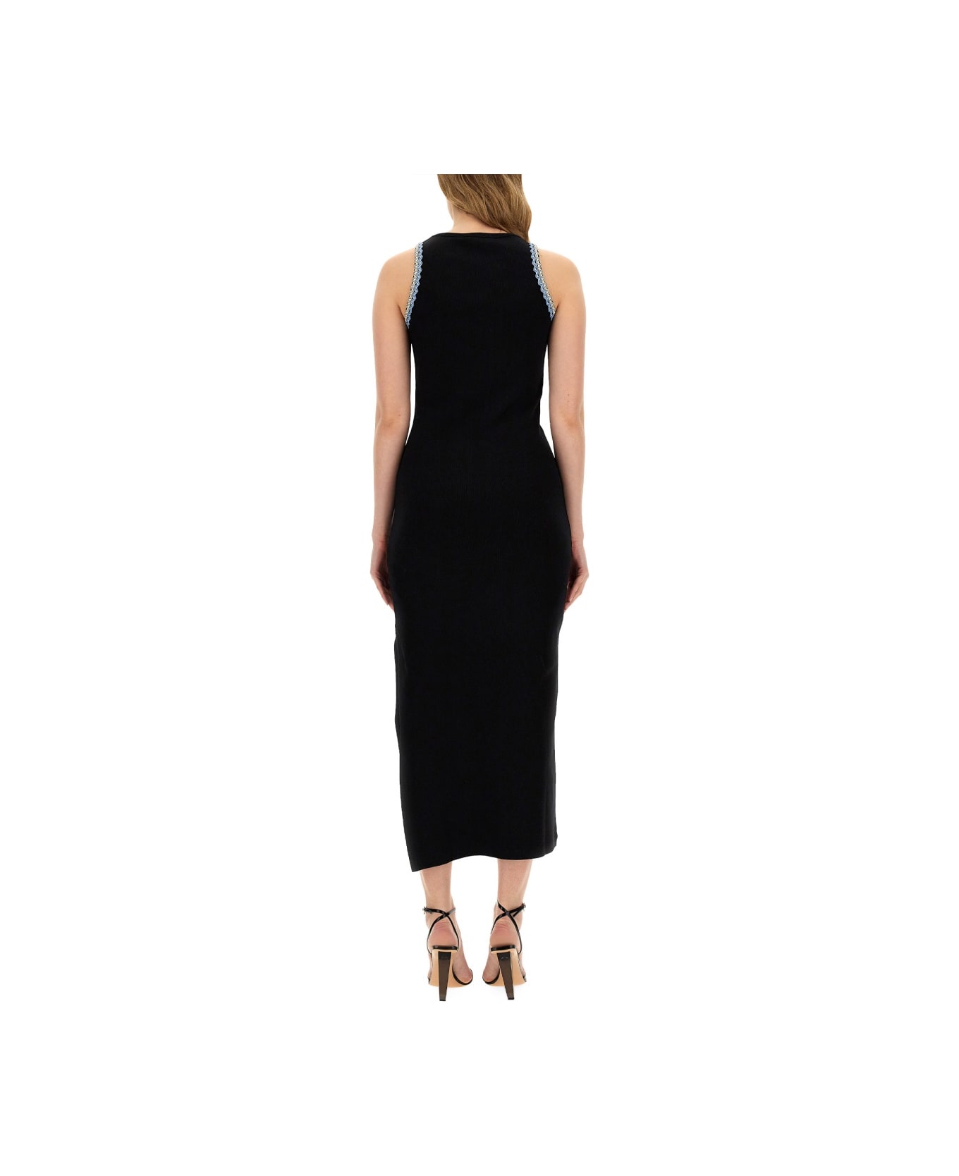 MSGM Dress With Logo - BLACK ワンピース＆ドレス