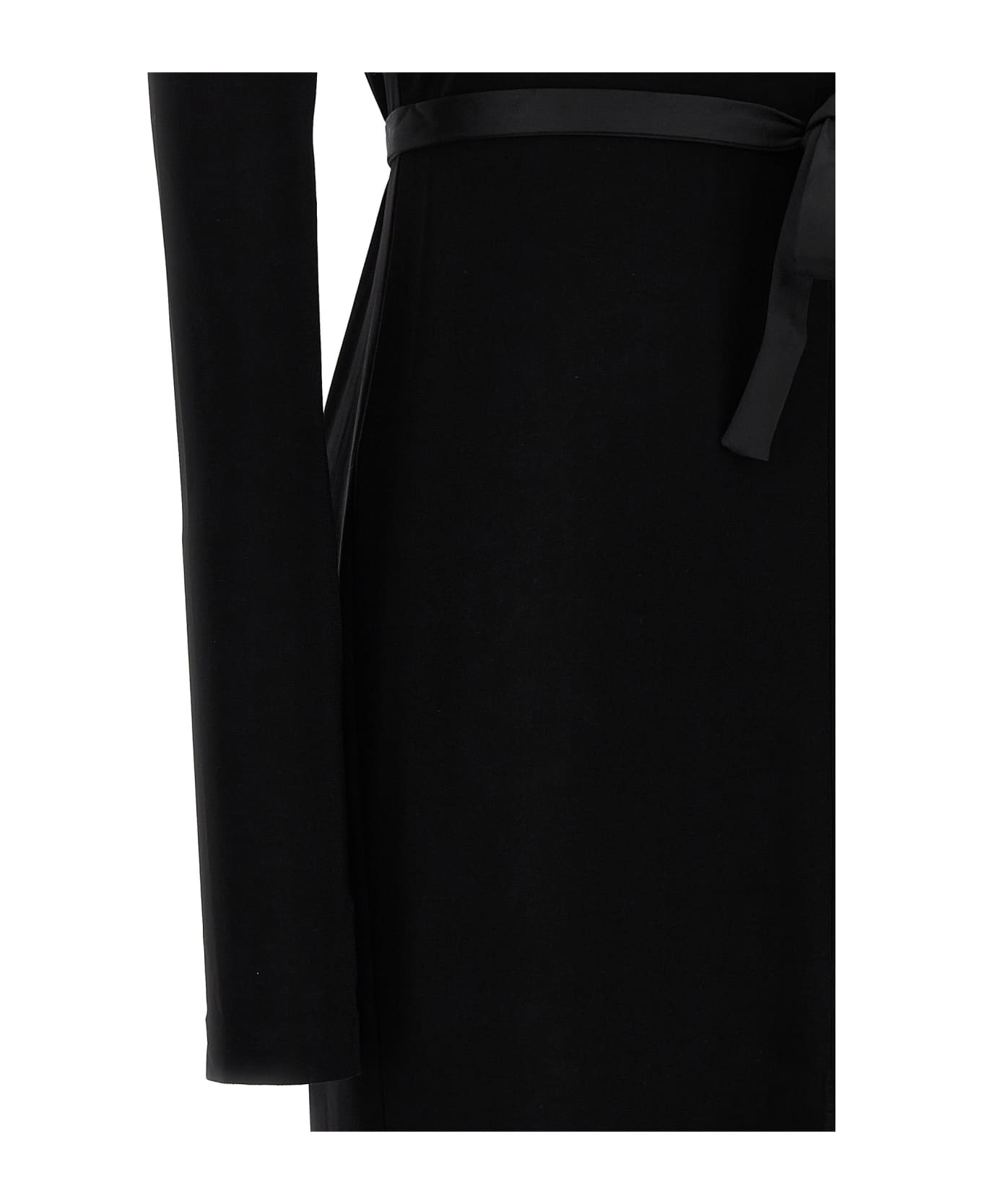 Norma Kamali Long Deep V-neck Dress - Black   ワンピース＆ドレス