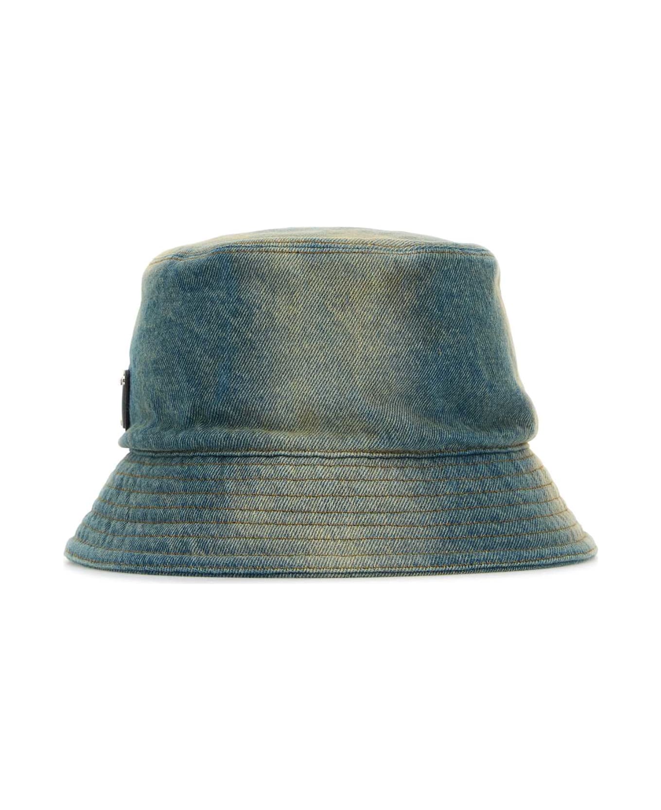 Prada Denim Bucket Hat - LIGHTBLUE