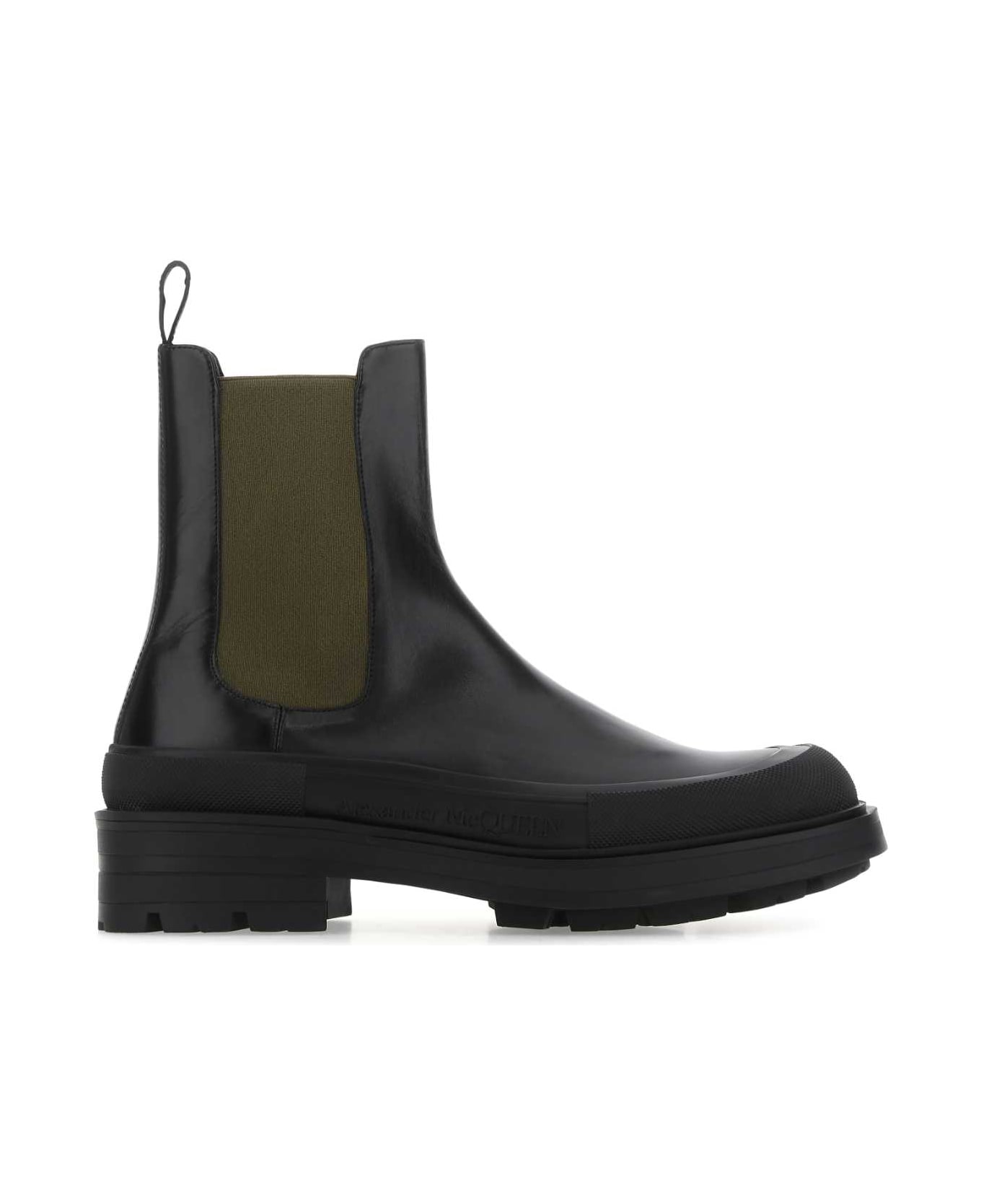 Alexander McQueen Black Leather Boxcar Ankle Boots - 1572