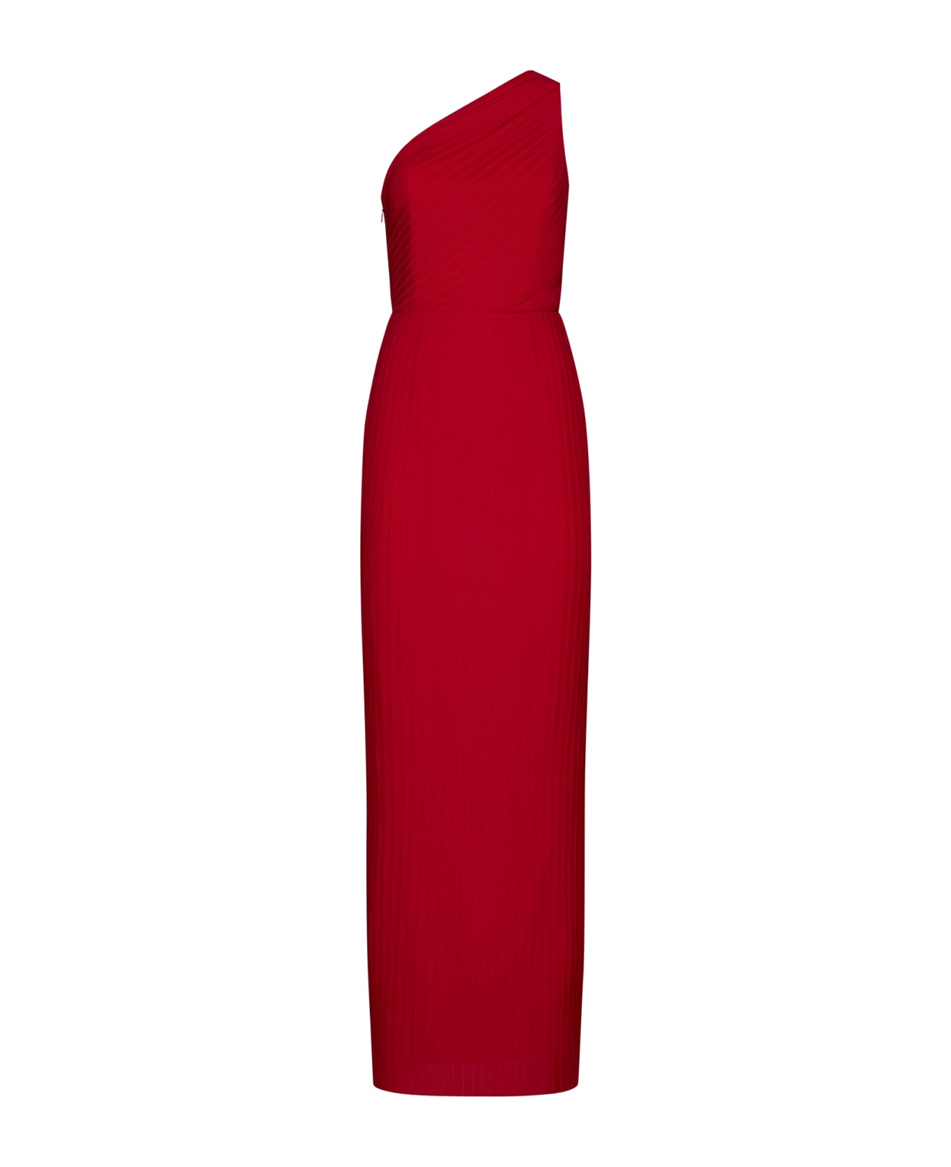 Solace London Adira One-shoulder Maxi Dress - Red