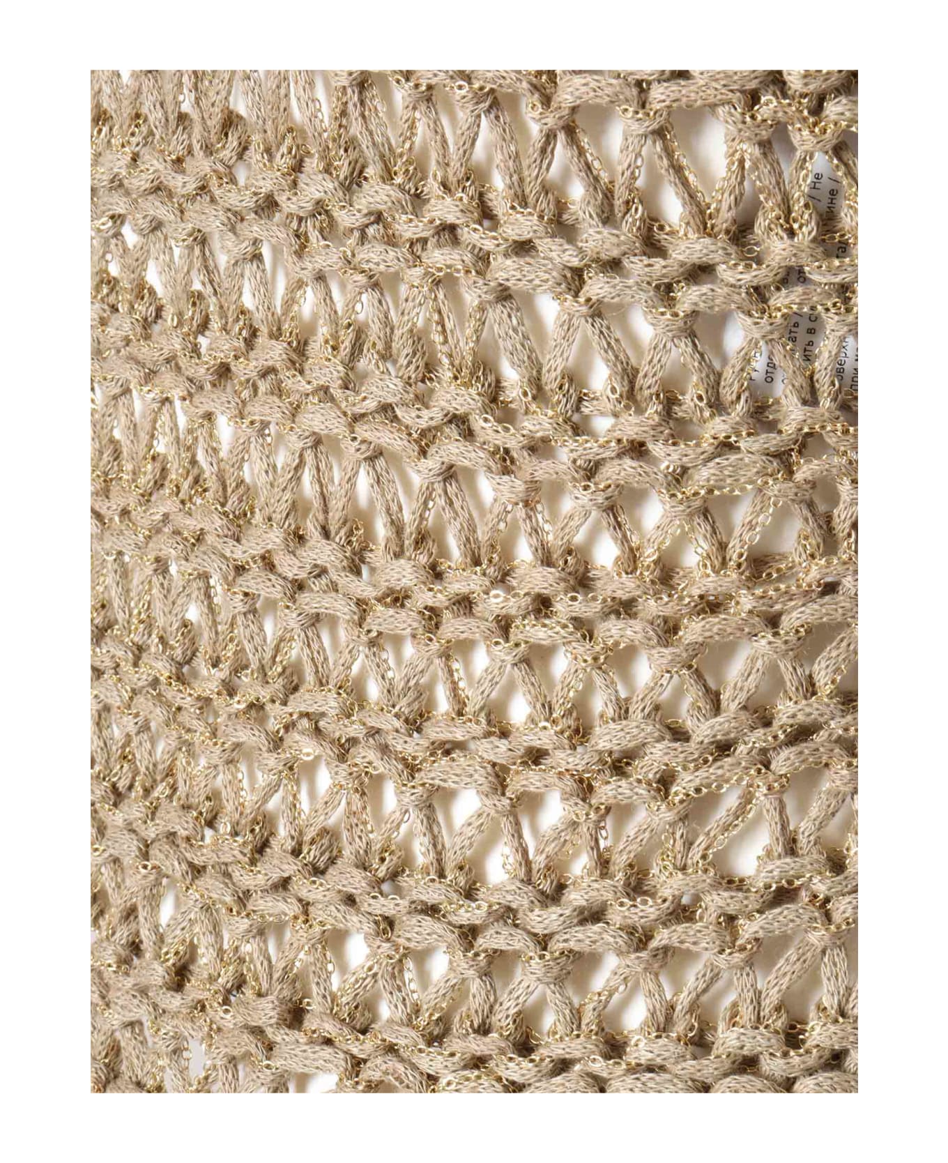 Alberta Ferretti Gold Crochet Top - GOLD タンクトップ