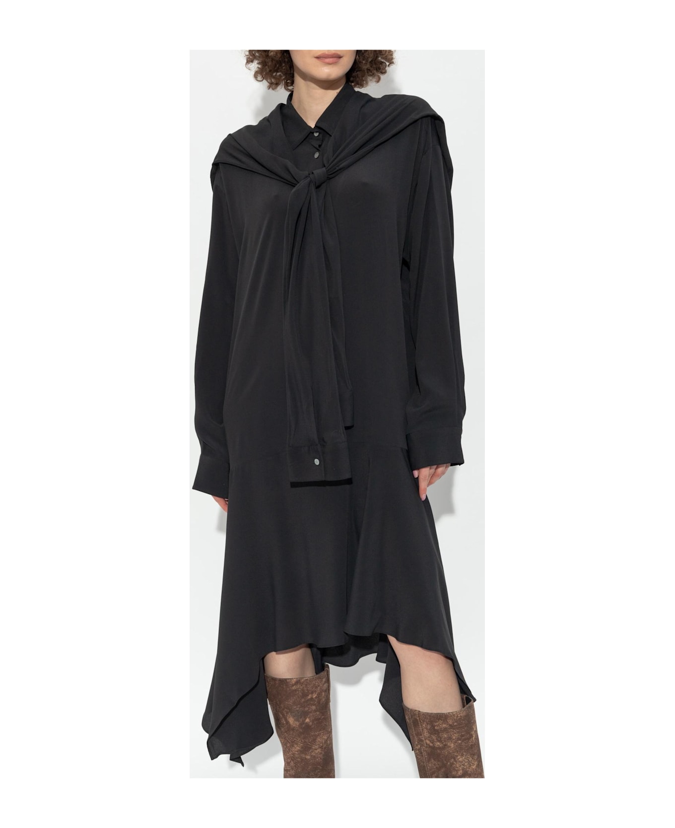 Acne Studios Dress With Collar - nero