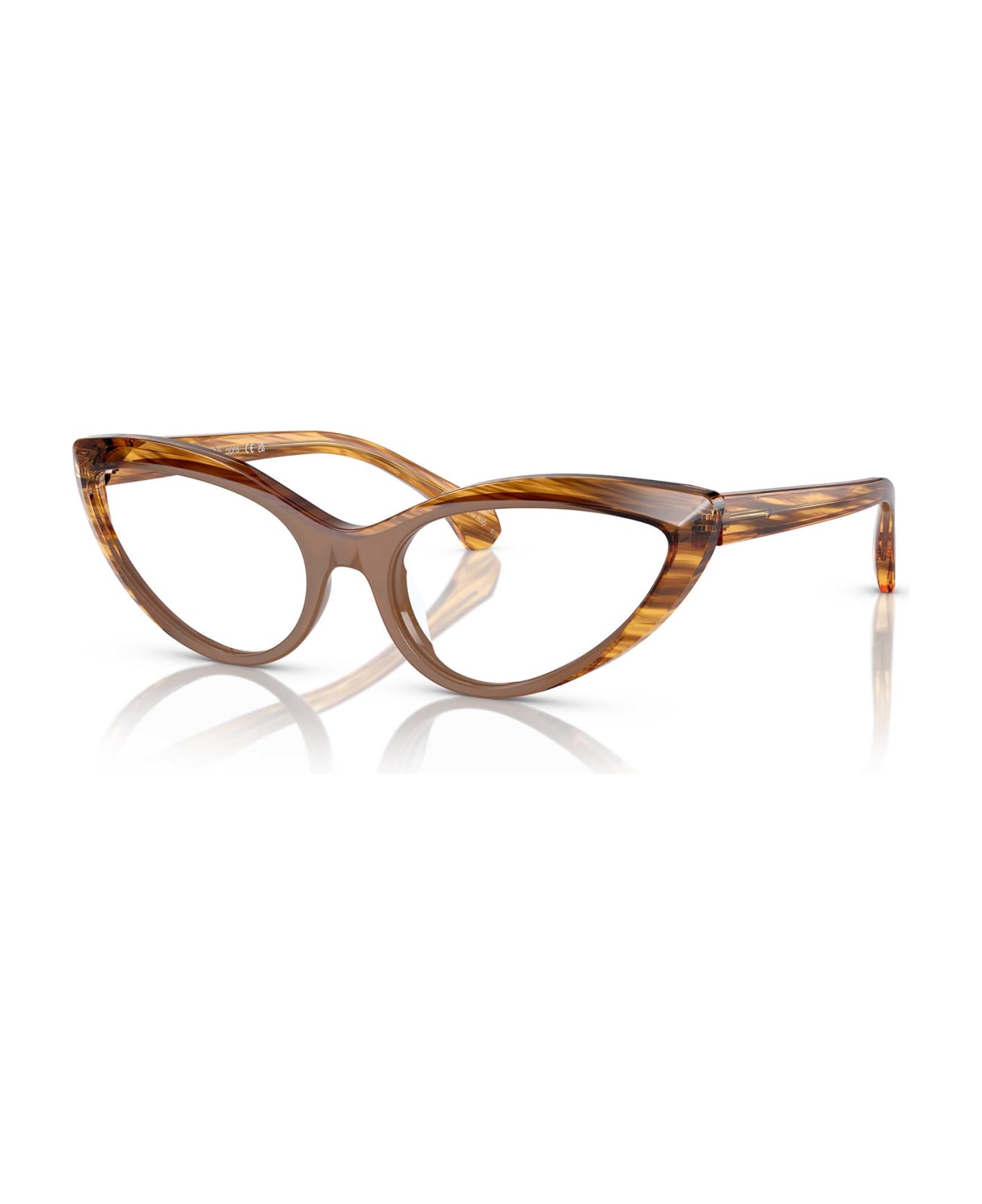 Alain Mikli A03503 Opal Brown/striped Havana Glasses - Opal Brown/Striped Havana