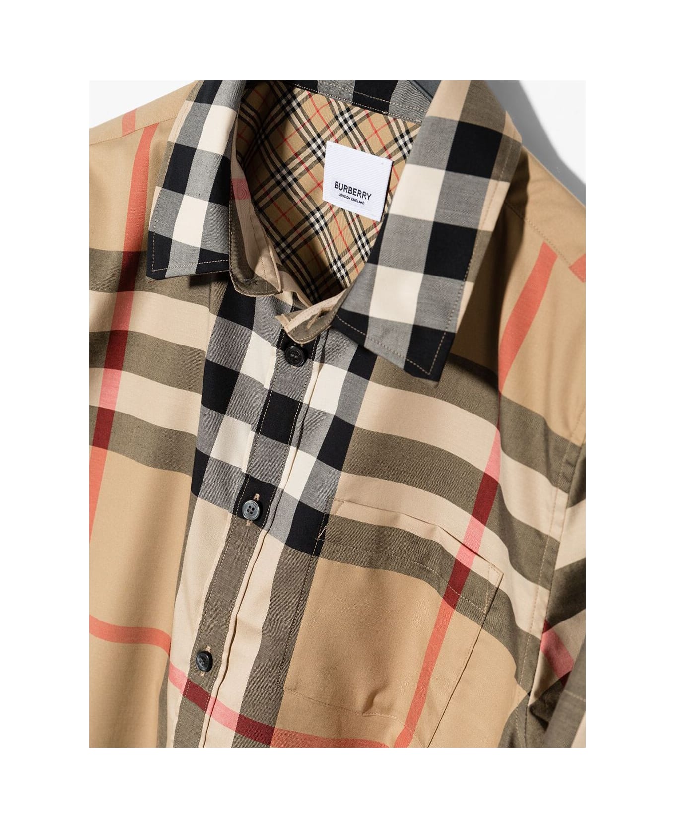 Burberry Vintage Check Cotton Shirt Boy - Beige