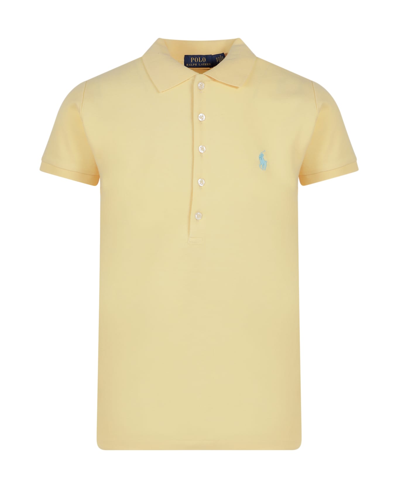 Polo Ralph Lauren 'shop' Cotton Polo Shirt - Yellow