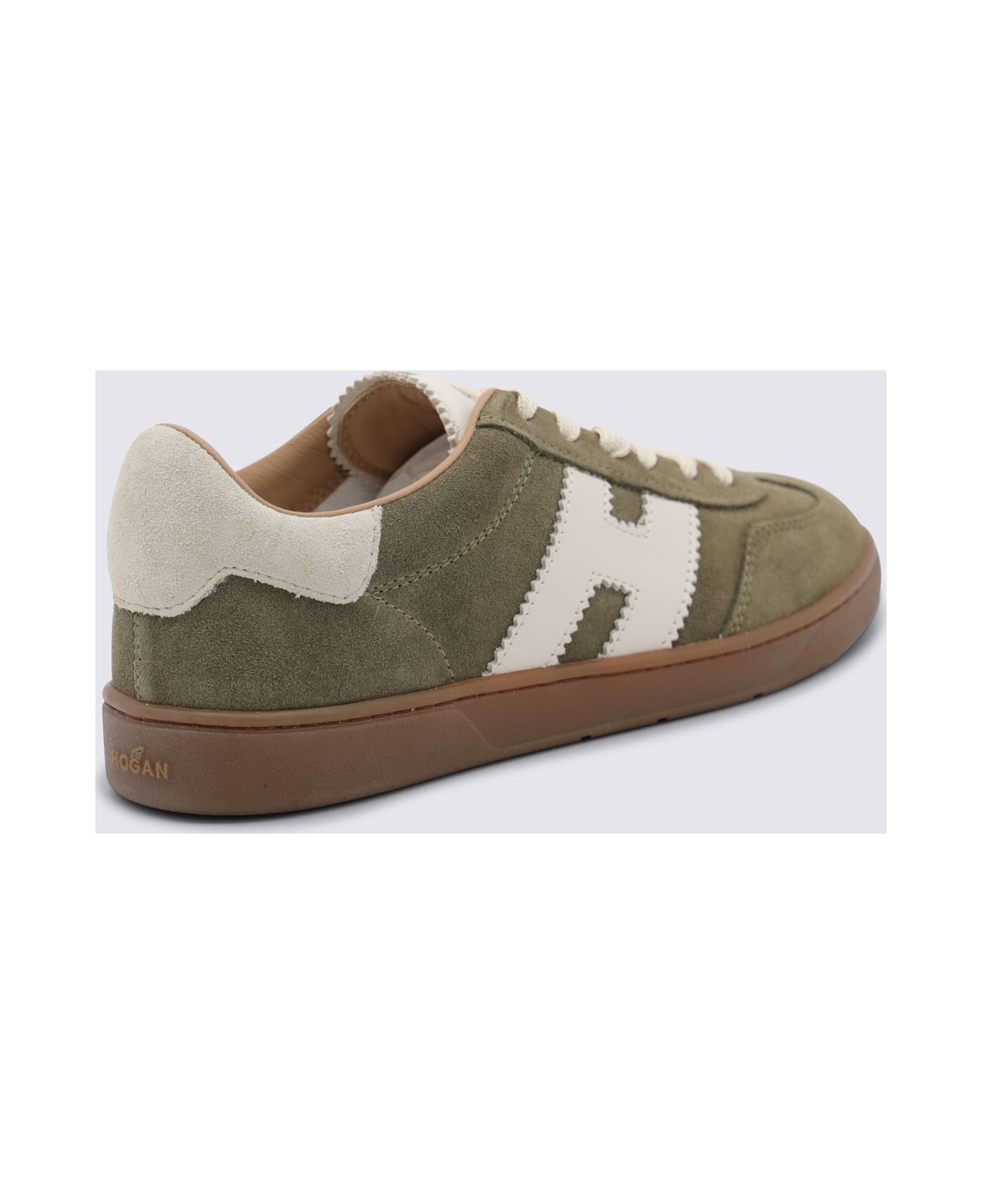 Hogan Light Green Leather Sneakers - Green