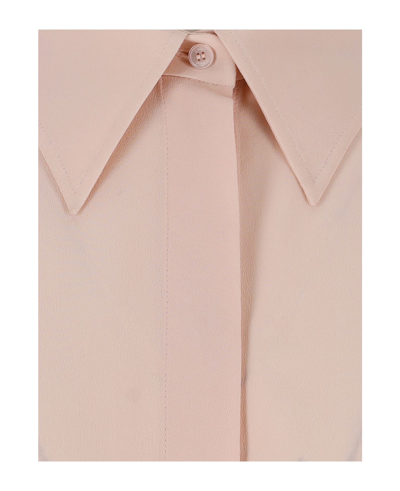 Chloé Ruffled Long-sleeved Shirt - Pink ブラウス