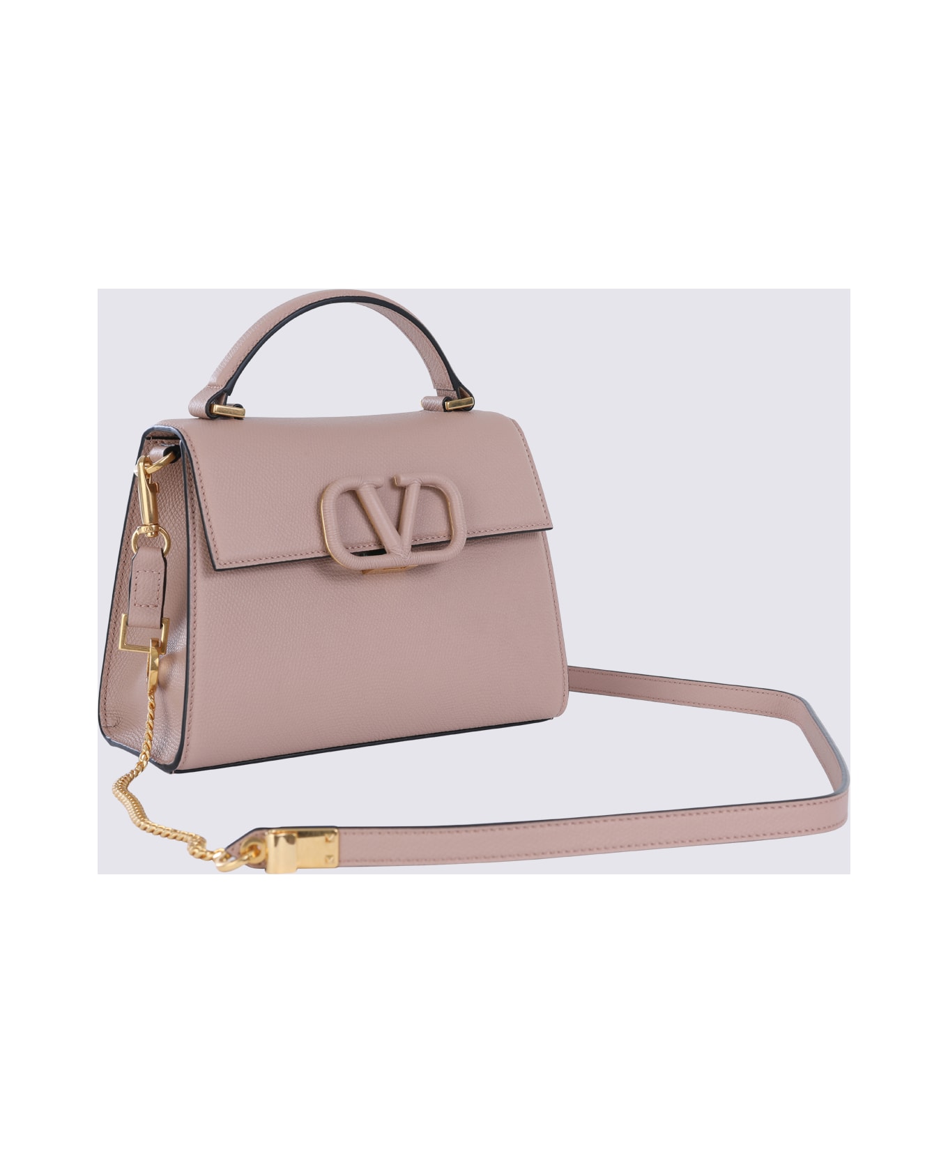 Valentino Garavani Pink Leather Vsling Top Handle Bag - ROSE CANNELLE