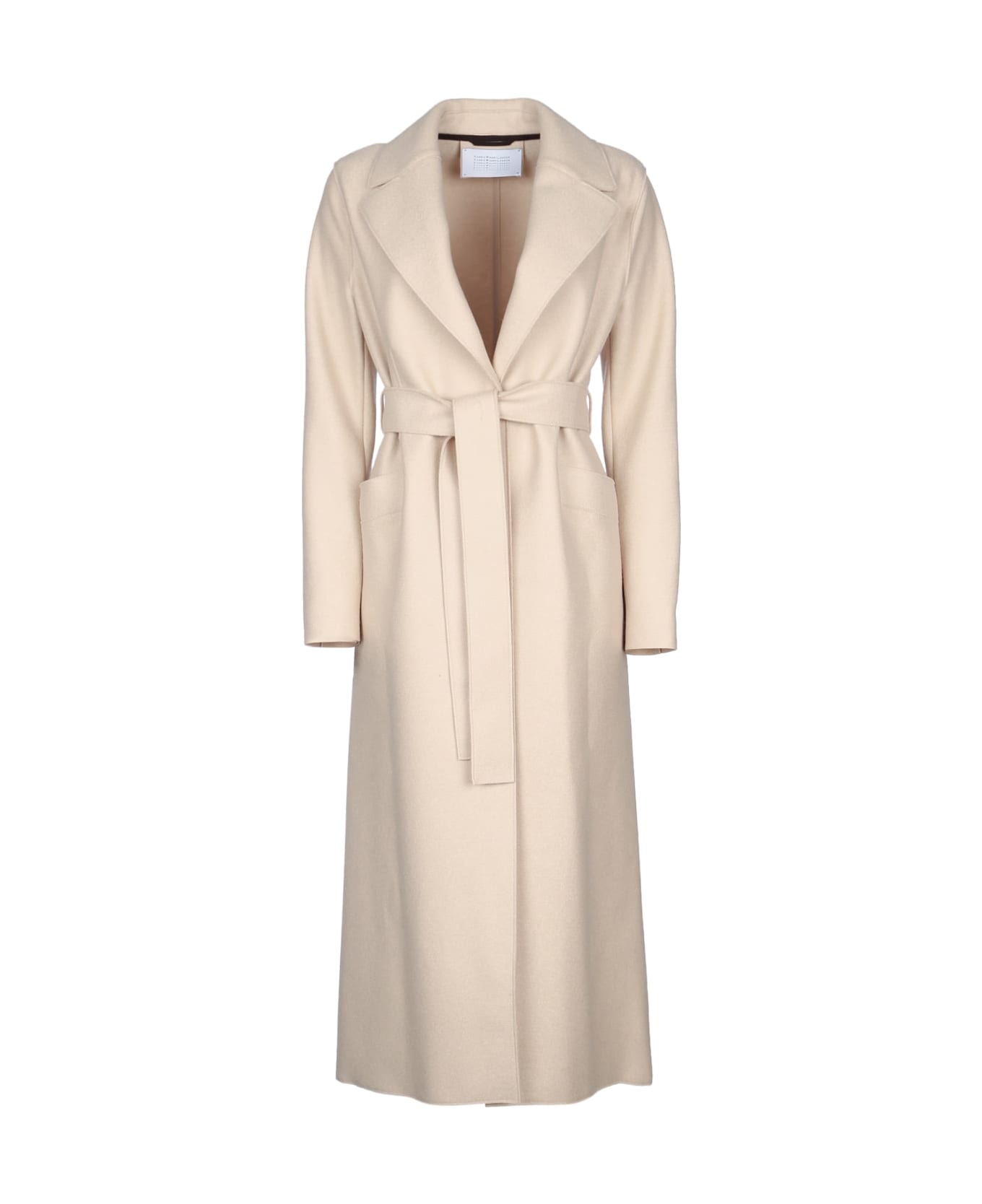 Harris Wharf London Women Long Maxi Coat Pressed Wool - ALMOND