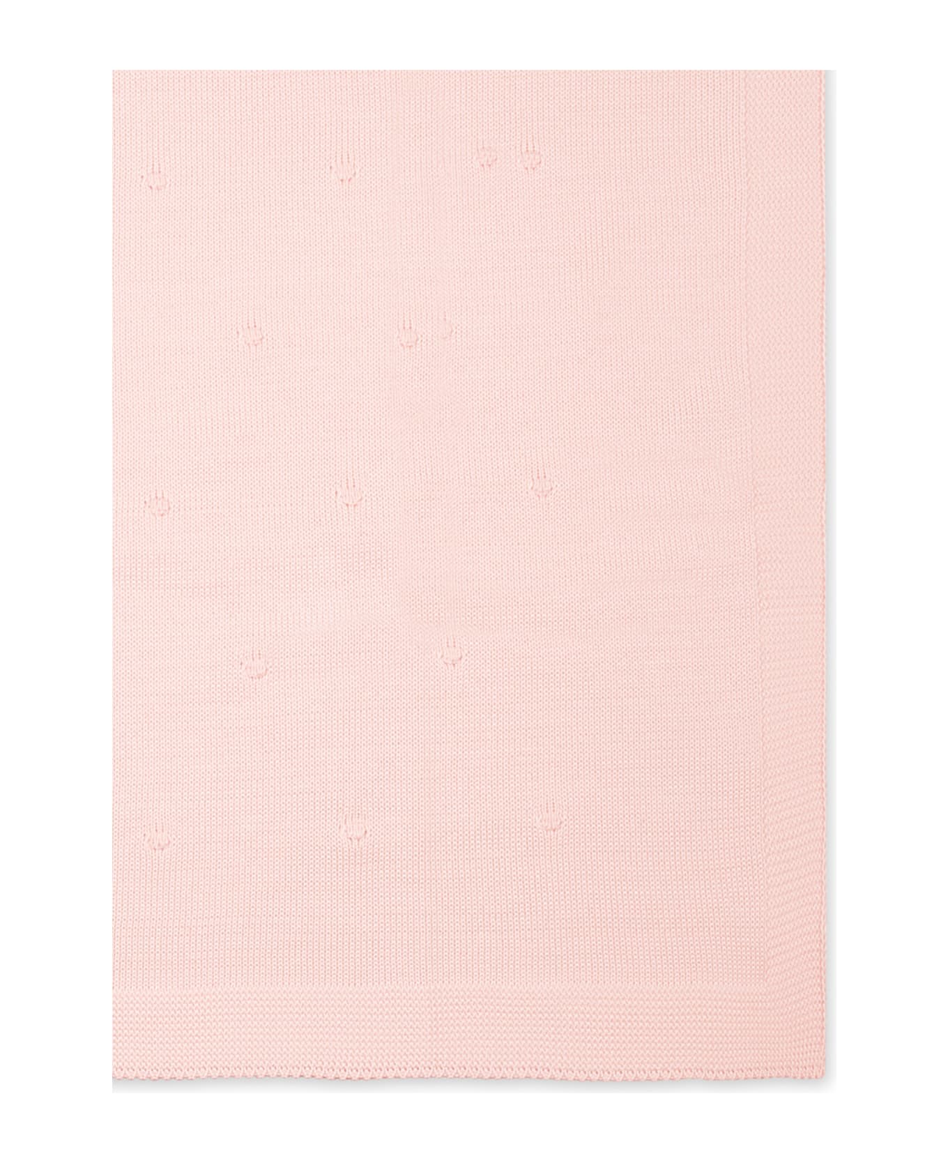 Little Bear Pink Blanket For Baby Girl With Polka Dots - Pink