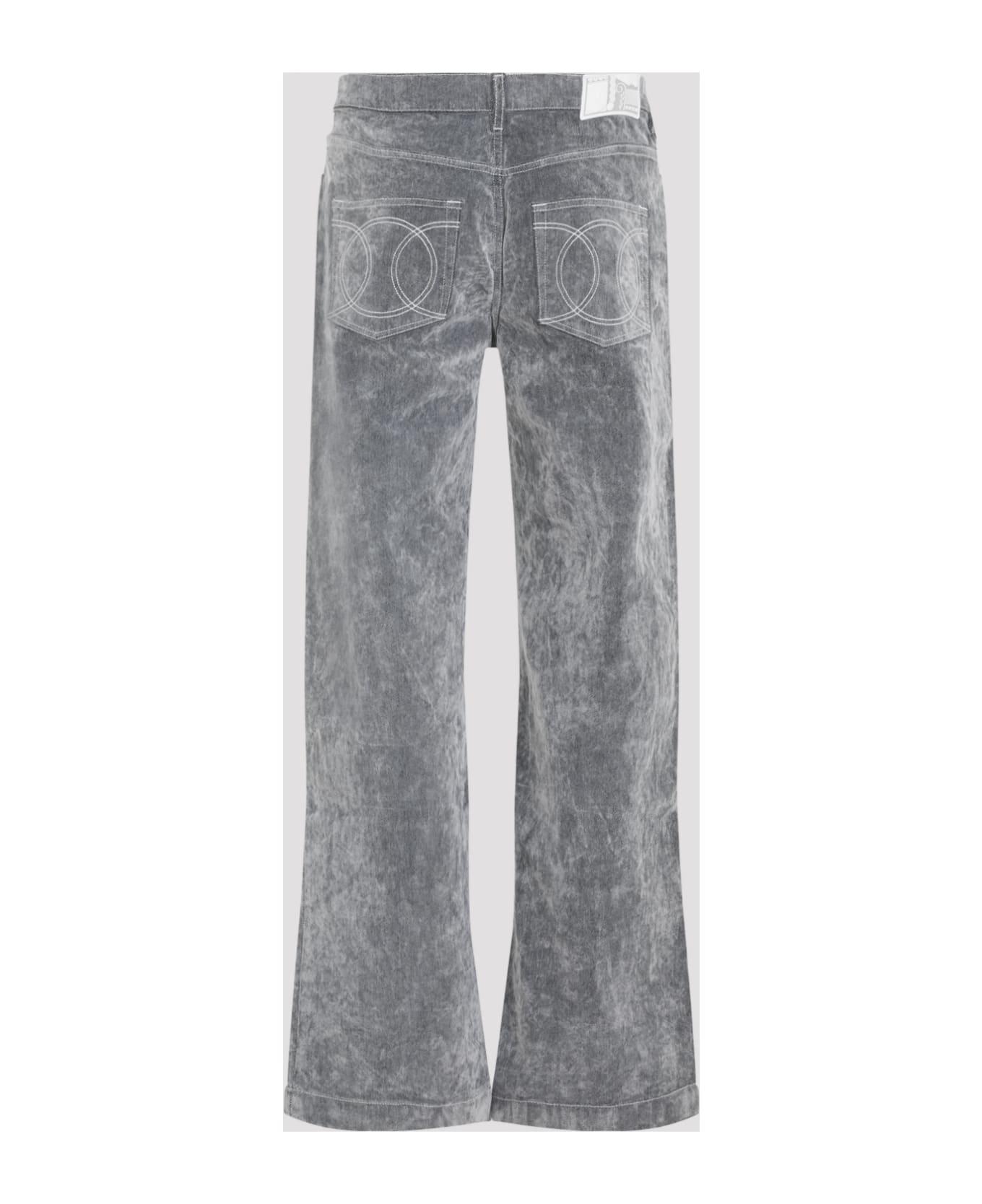 Casablanca Faded Effect Denim Jeans - Aqua Blue