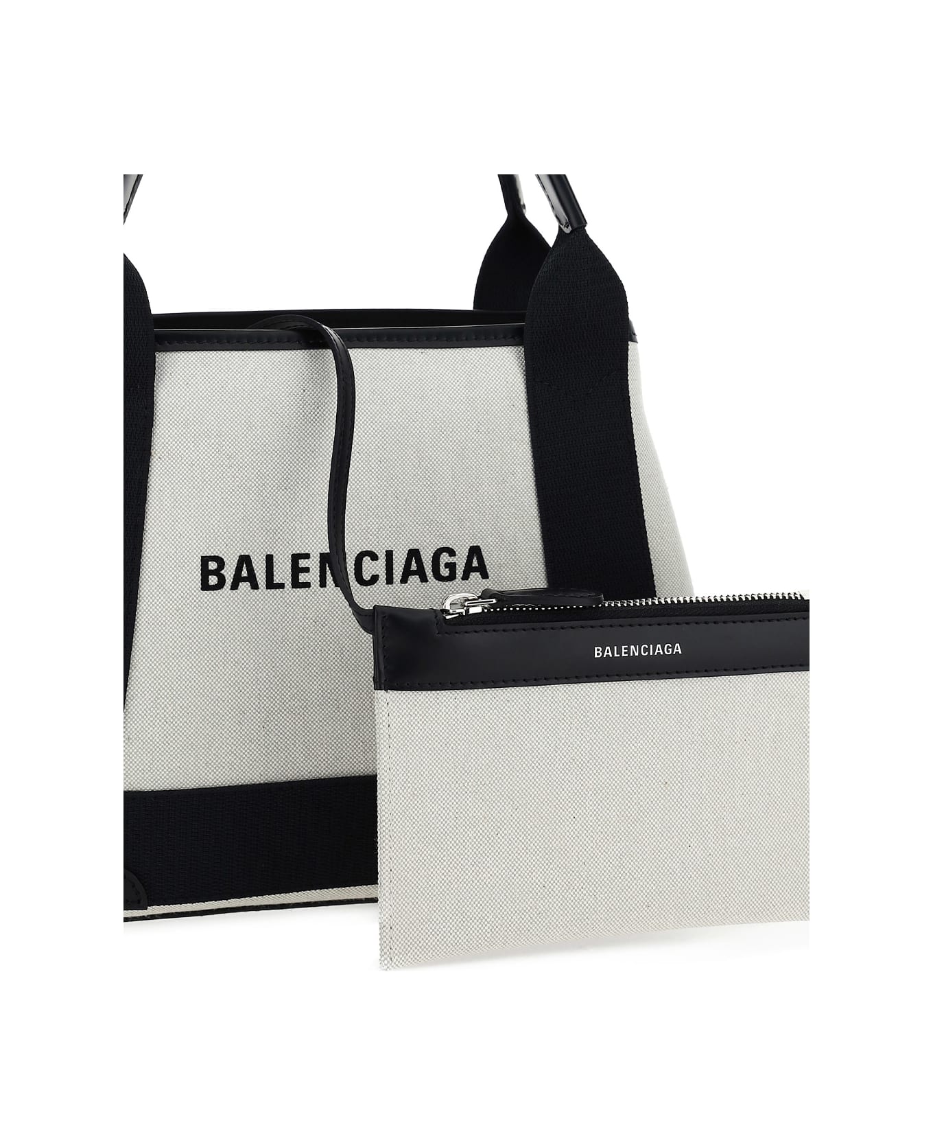 Balenciaga Cabas Handbag - Natural/black