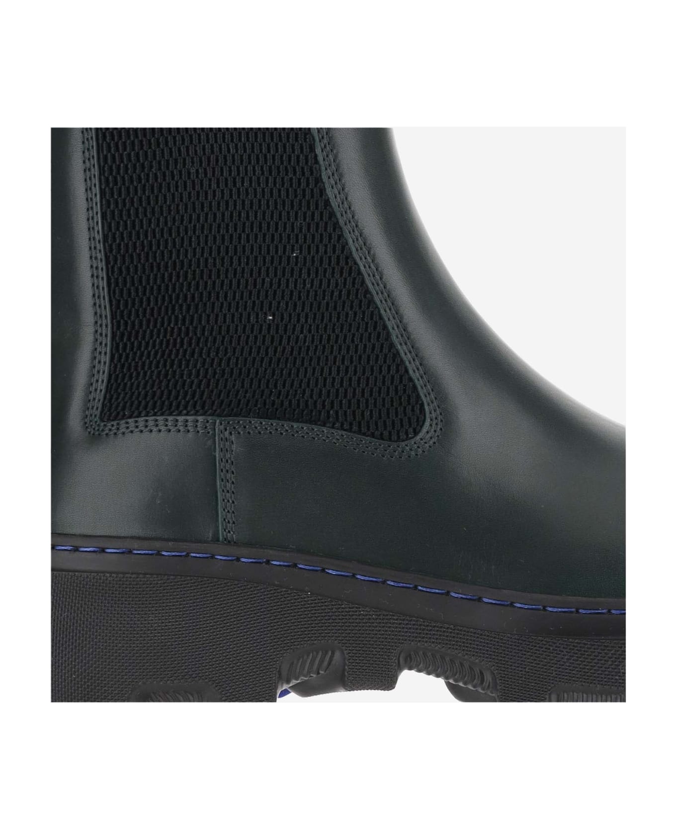 Burberry Leather Creeper Chelsea Boots - Vine