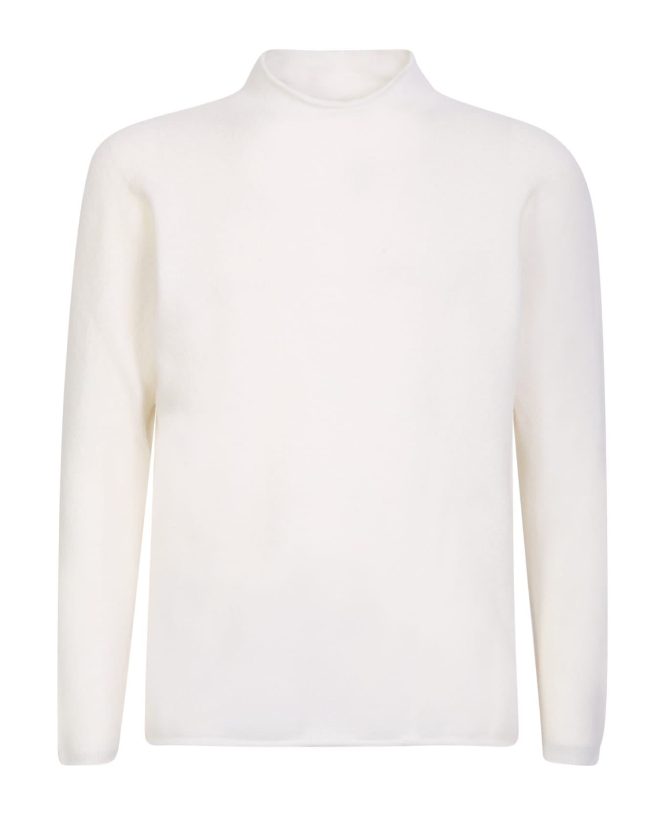 Original Vintage Style Original Vintage High-neck White Sweater - White ニットウェア