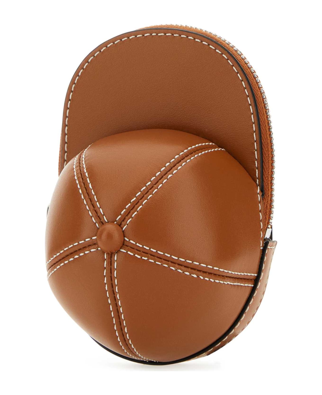 J.W. Anderson Caramel Leather Mini Cap Crossbody Bag - PECAN