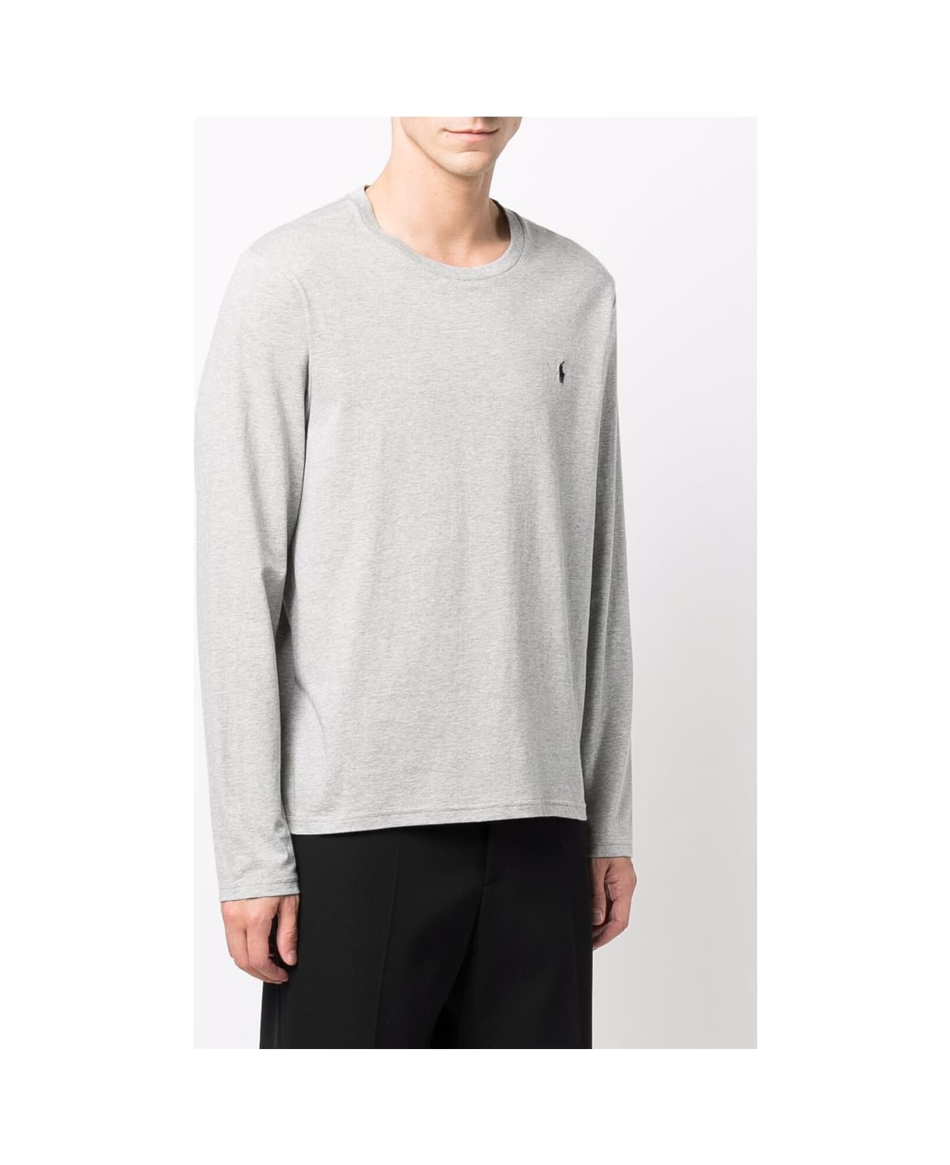 Polo Ralph Lauren Long-sleeved T-shirt With Embroidery - Grey