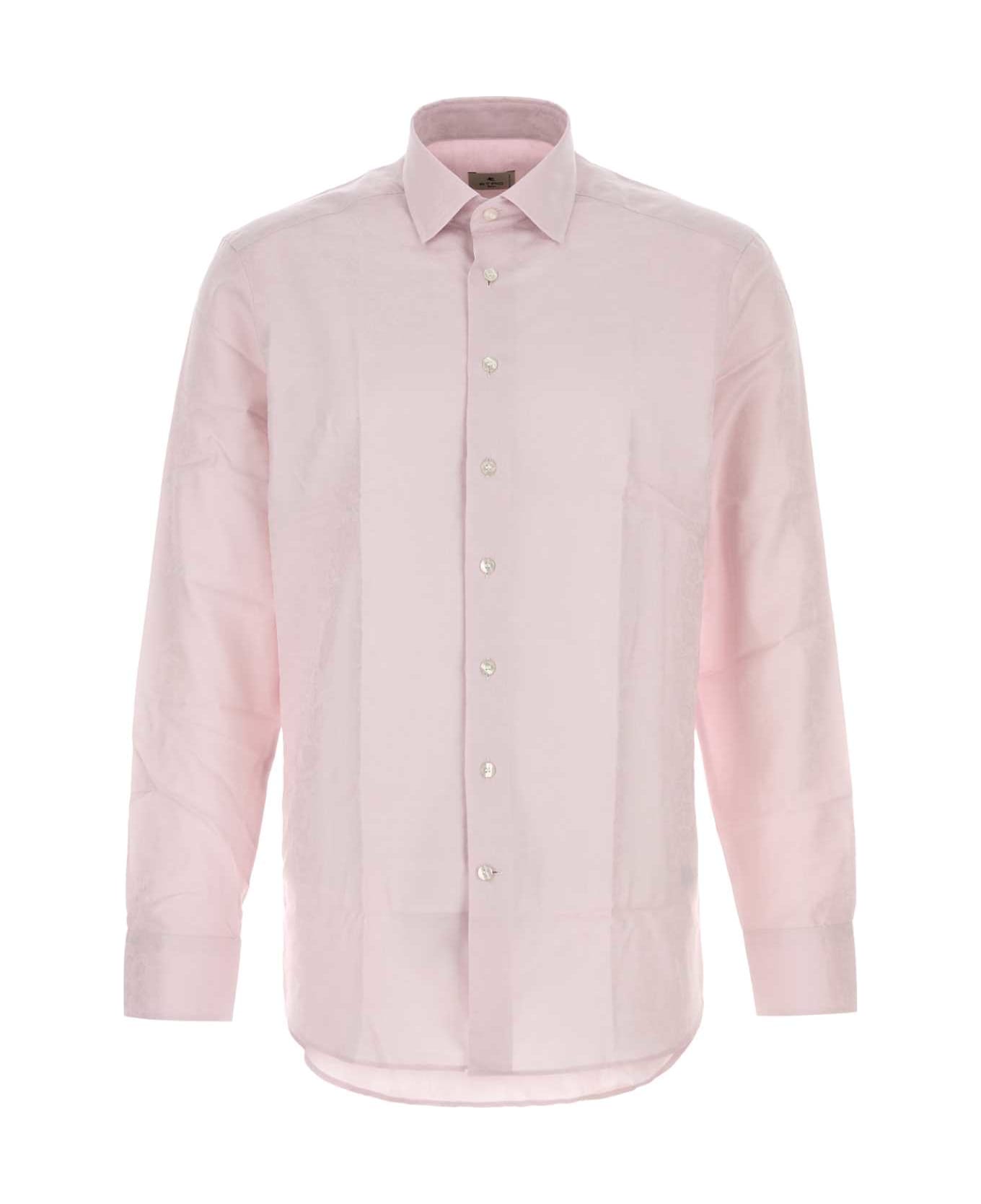 Etro Pastel Pink Jacquard Shirt - F0043