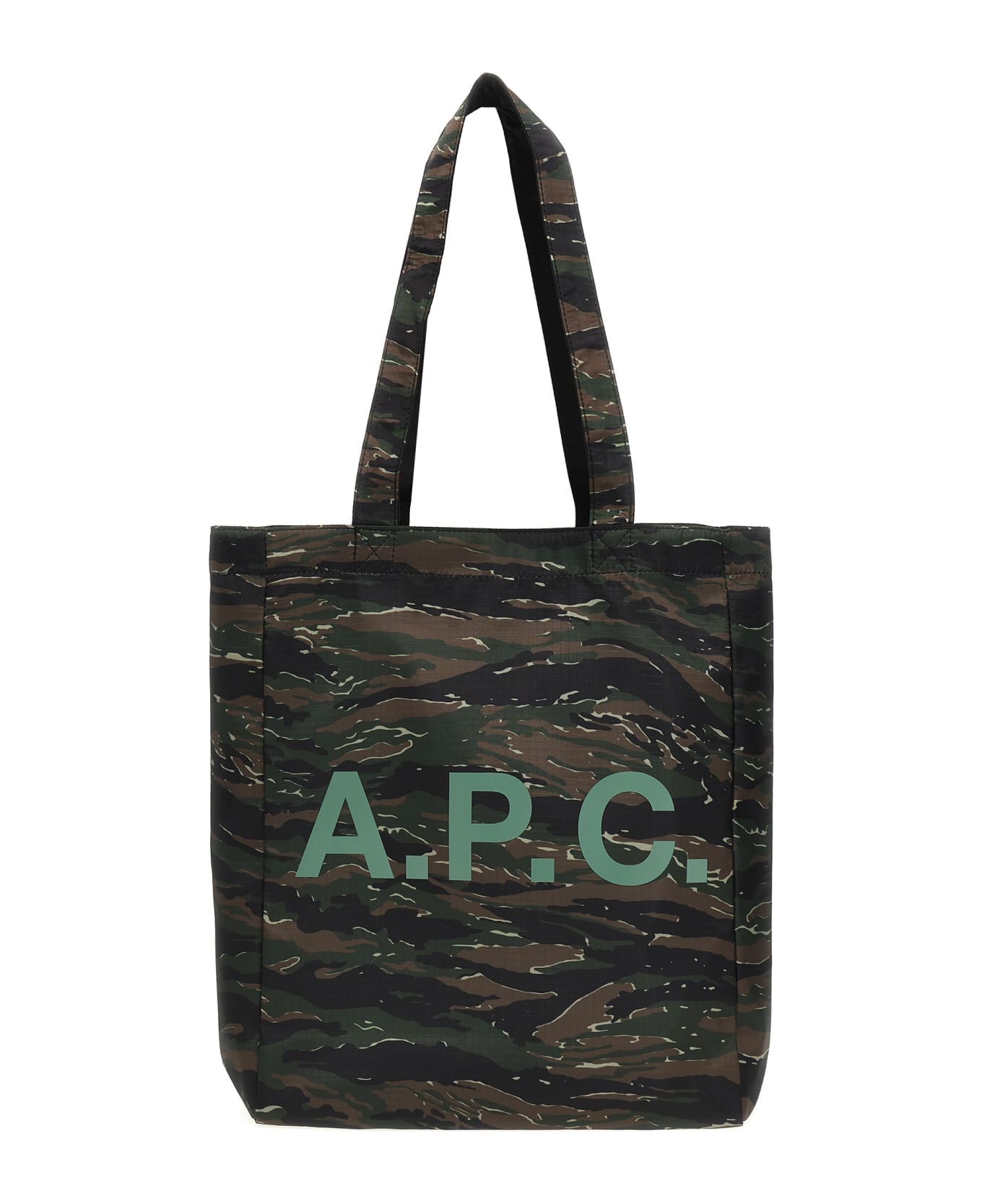 A.P.C. Reversible Shopping Bag - Green トートバッグ