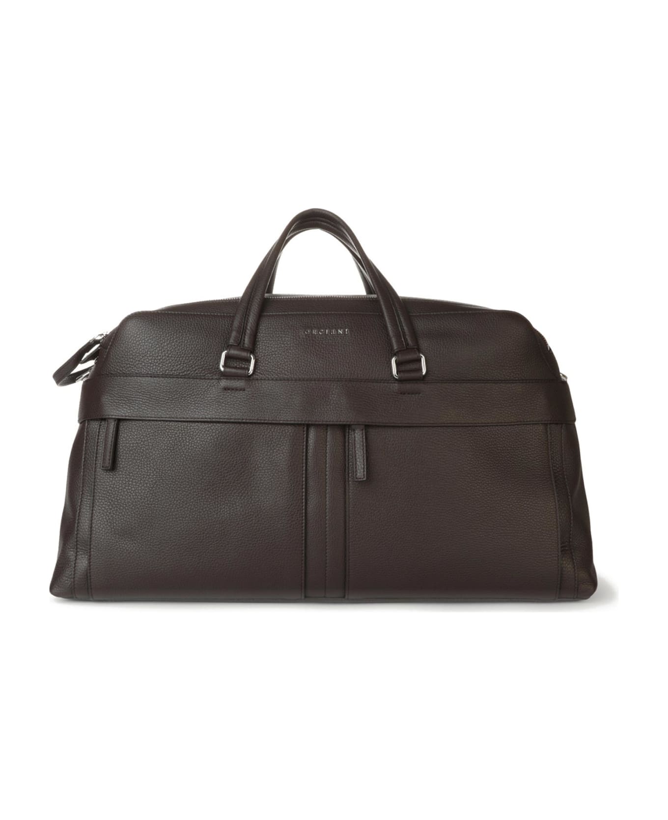 Orciani Micron Leather Bag With Shoulder Strap - EBANO