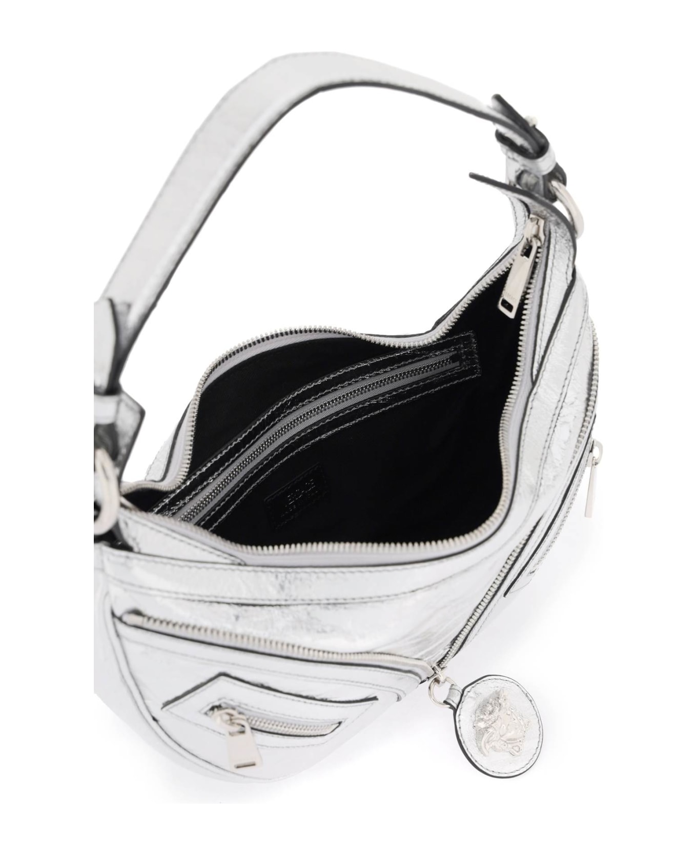 Versace Repeat Leather Shoulder Bag - P Silver Palladium
