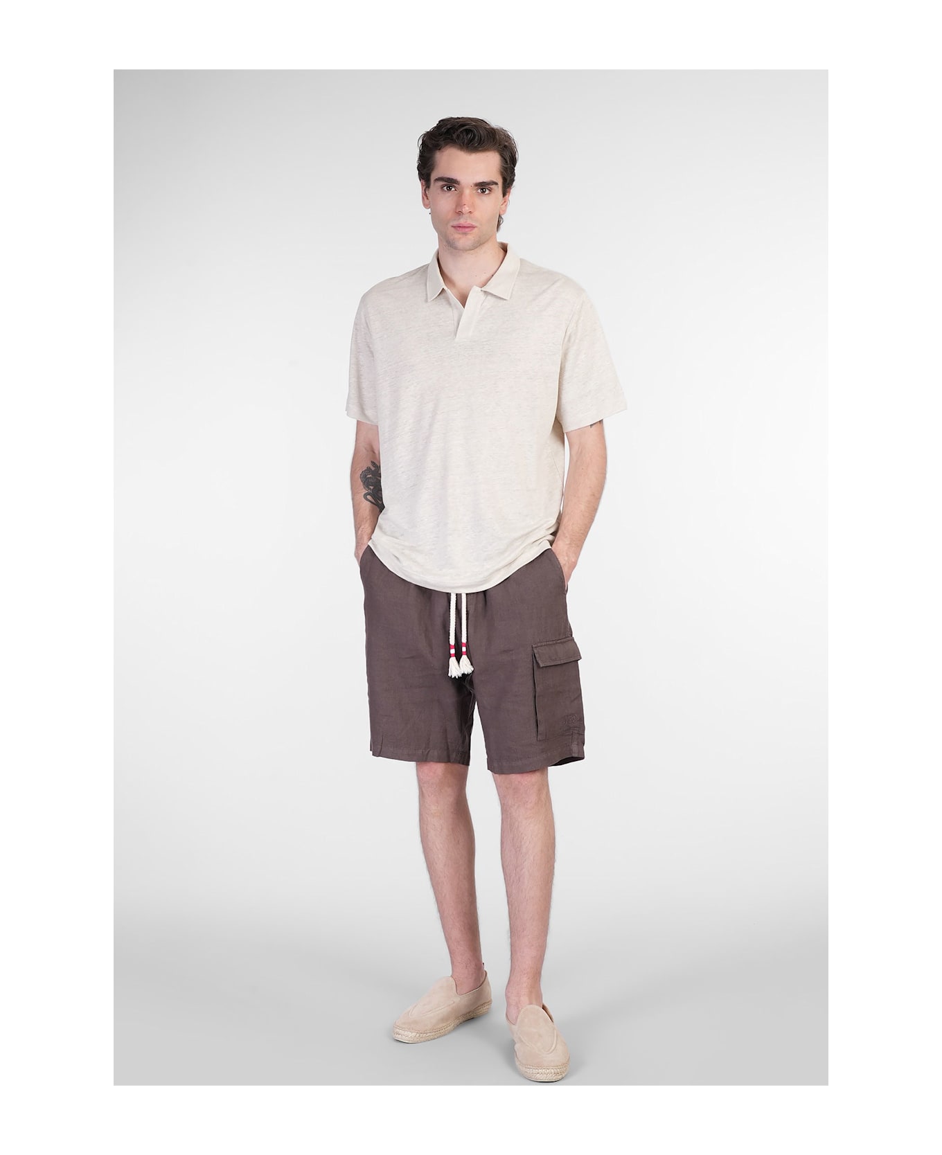 MC2 Saint Barth Brighton Polo In Taupe Cotton - taupe