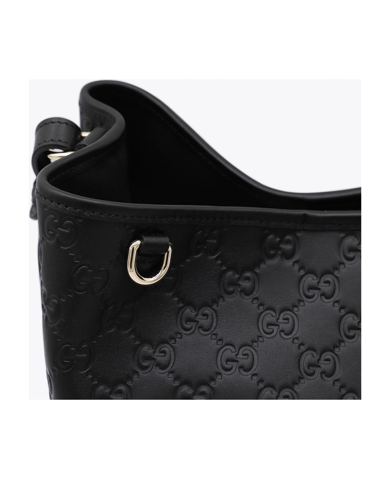 Gucci Black Leather Bucket Satchels - Black