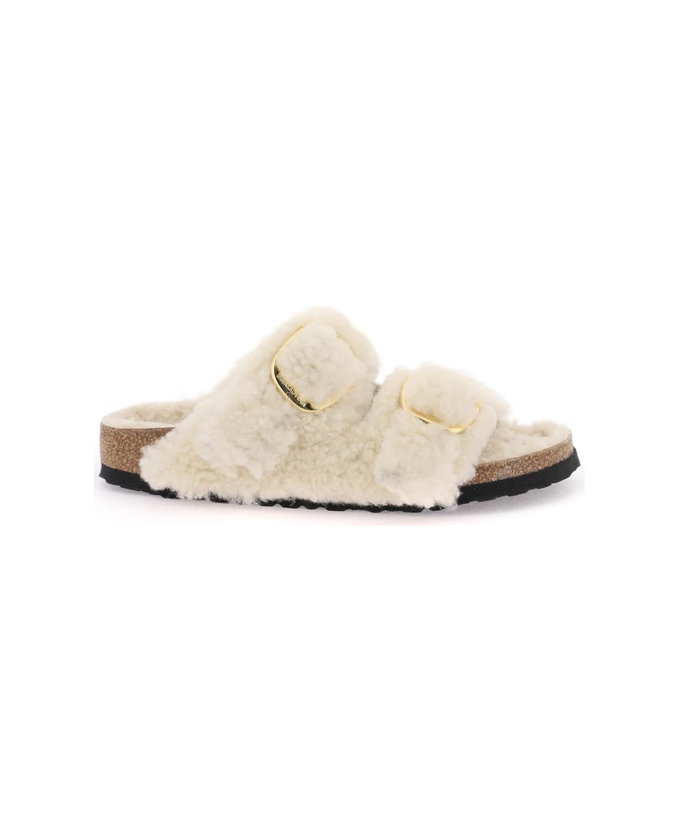 Birkenstock Arizona Big Buckle Shearling Teddy Sandals - Ivory