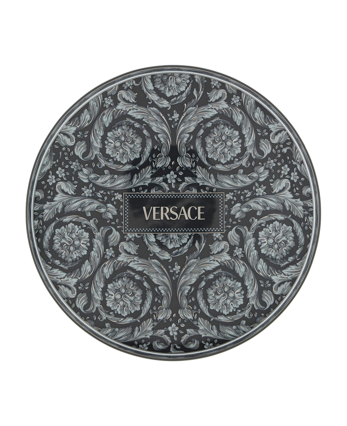 Versace 'barocco Haze' Placeholder Plate - Gray