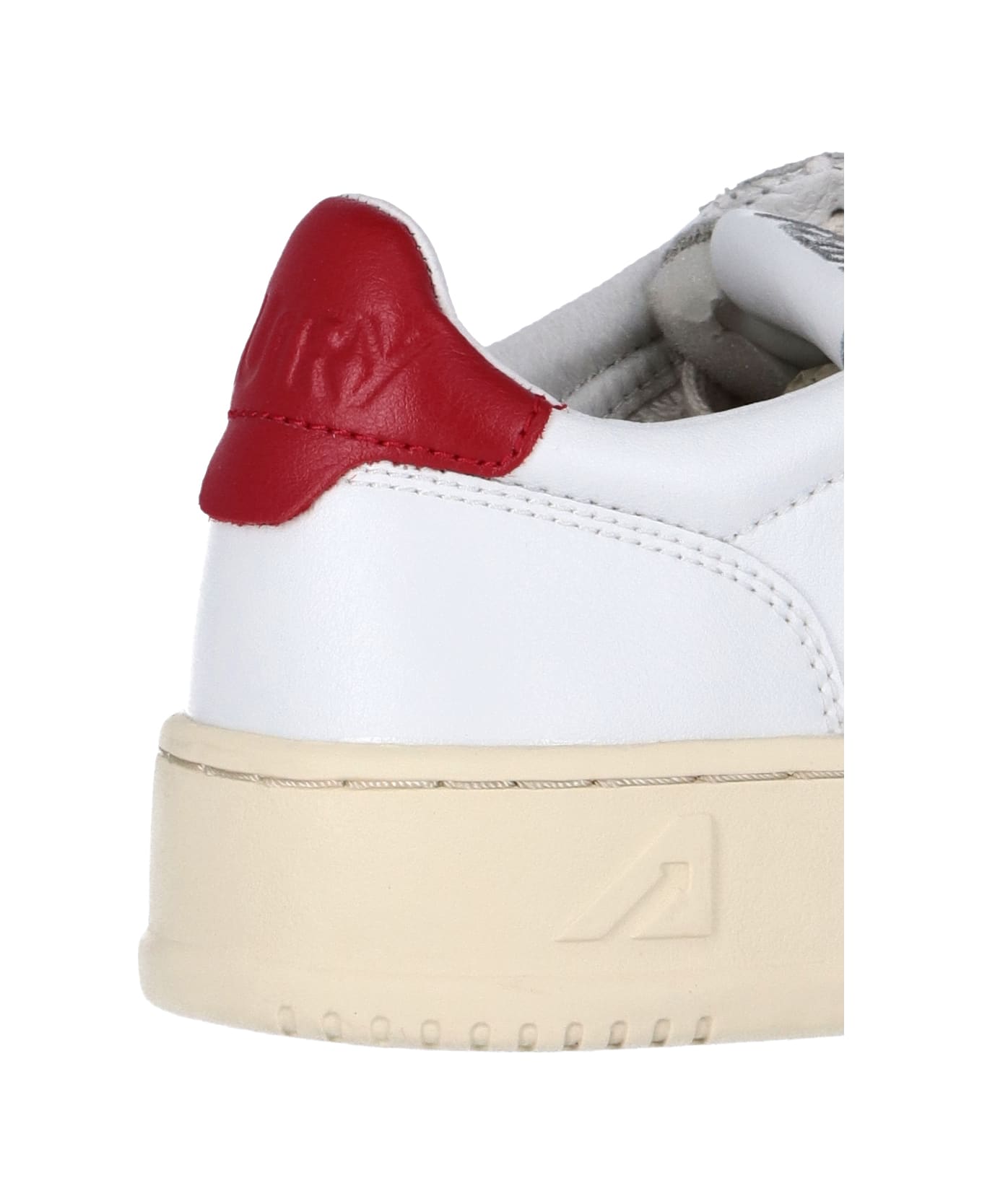 Autry 'medalist' Low Sneakers - Bianco/Rosso スニーカー