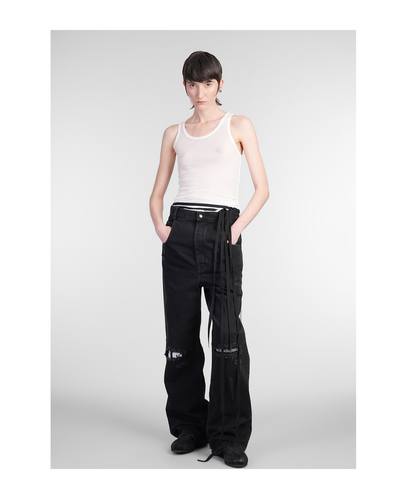 Ann Demeulemeester Mara Topwear In White Cotton - white