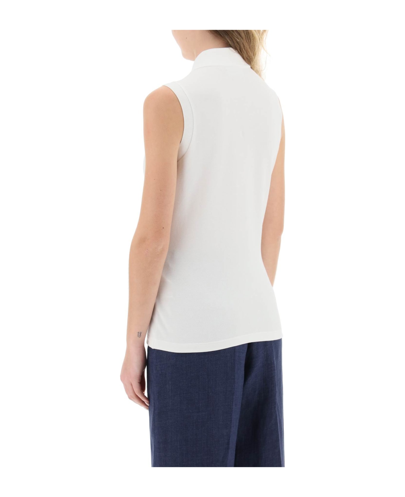 Lacoste Sleeveless Polo Shirt - WHITE (White)