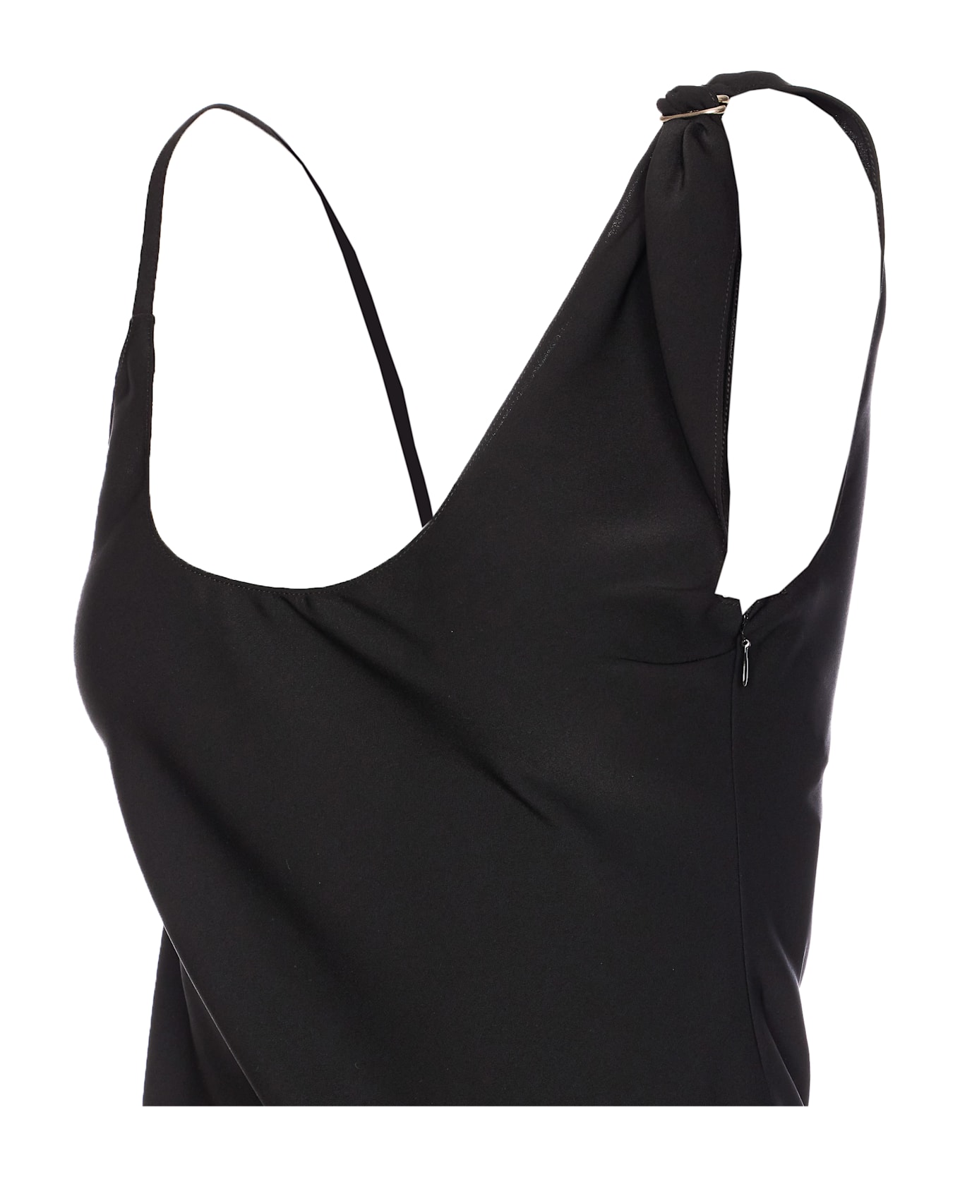 Courrèges Scarf Dress - BLACK