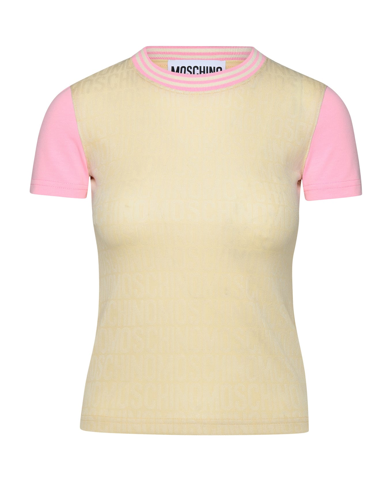 Moschino Multicolor Cotton Blend T-shirt - Ivory Tシャツ