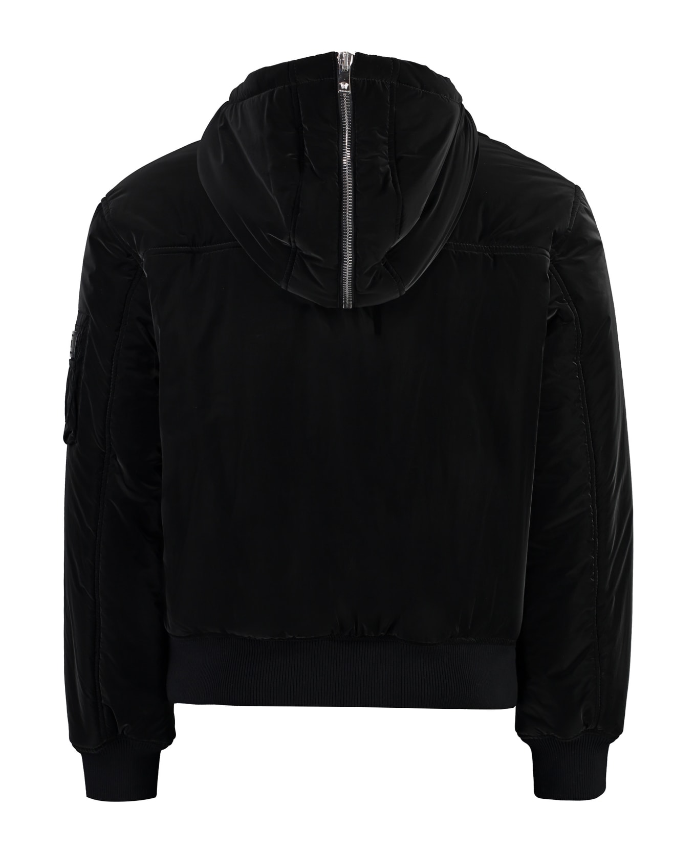 Versace Hooded Nylon Jacket - black