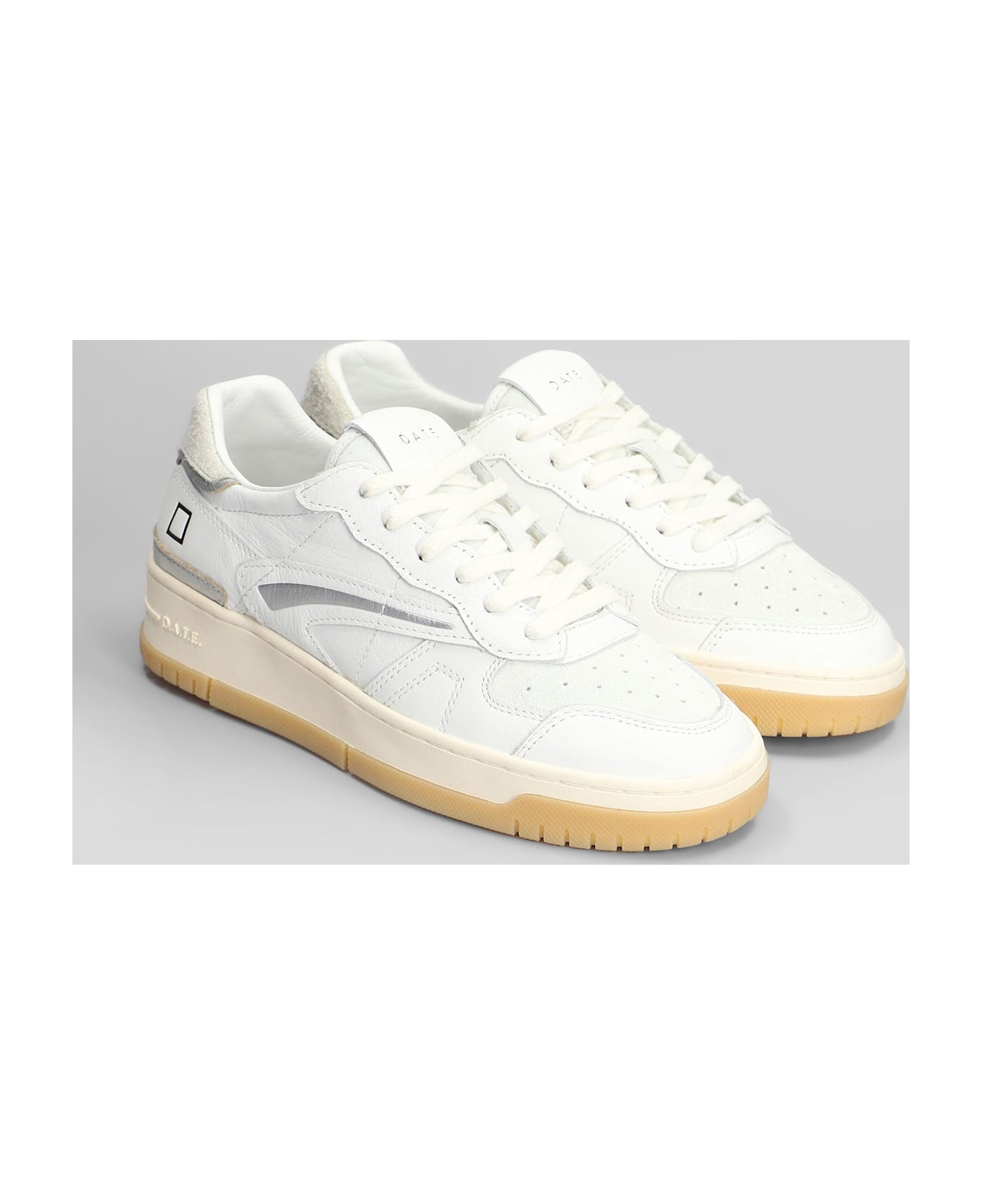 D.A.T.E. Torneo Pure Sneakers In White Leather - white