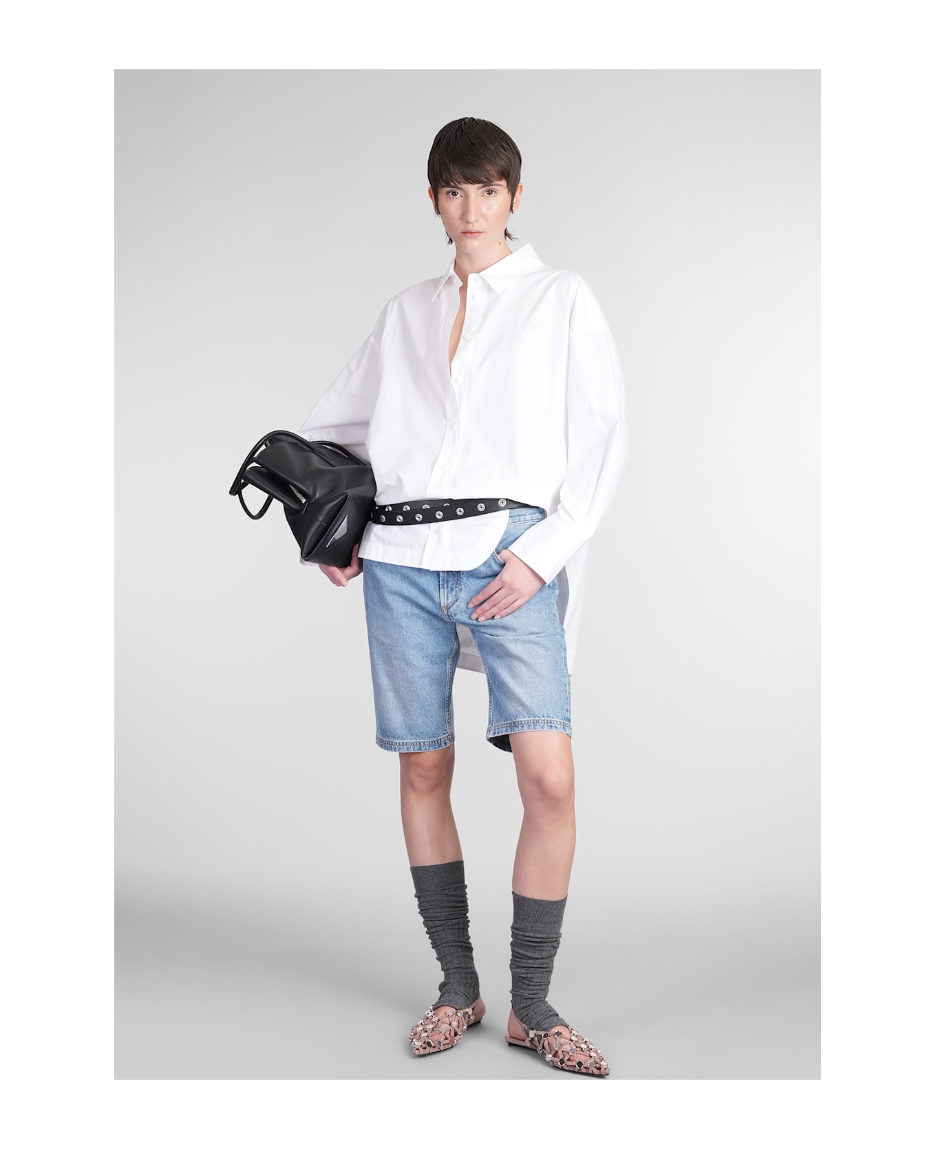 The Attico Shirt In White Cotton - white