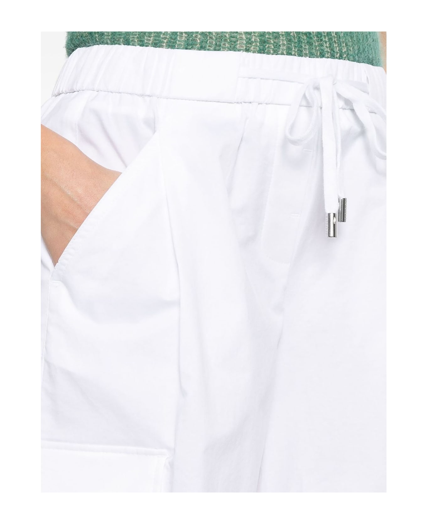 Peserico White Stretch-cotton Trousers - White