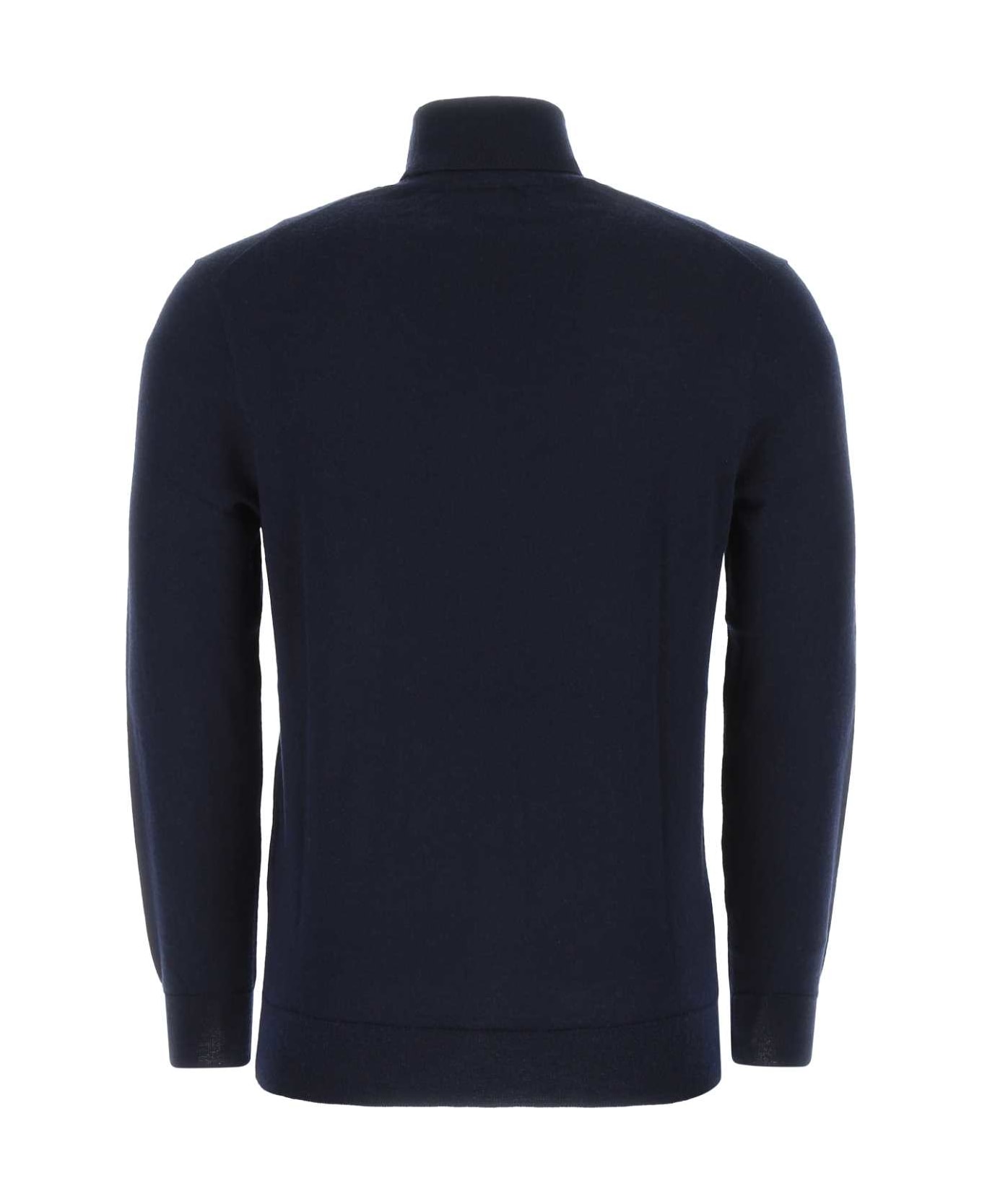 Polo Ralph Lauren Dark Blue Wool Blend Sweater - 005