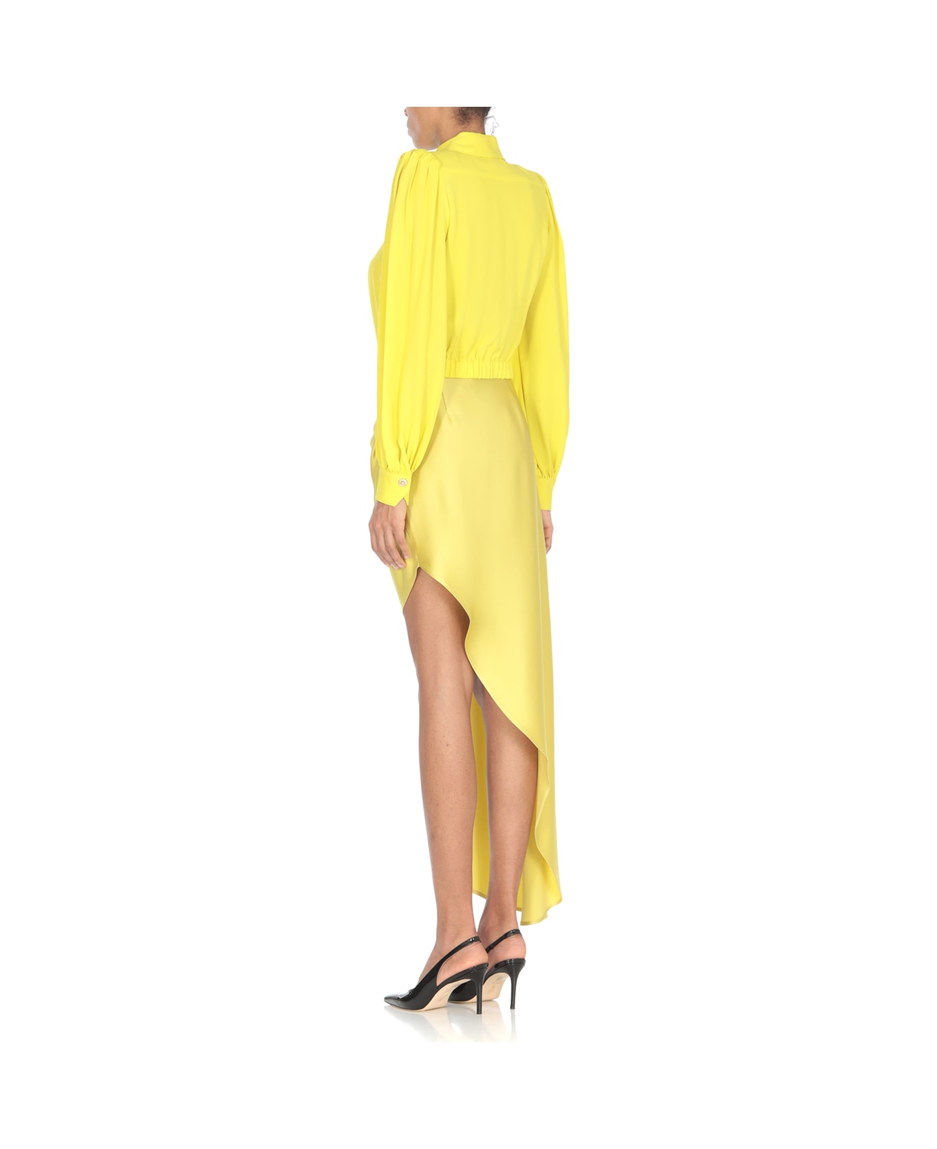 Elisabetta Franchi Crepe Miniskirt Elisabetta Franchi - Yellow スカート