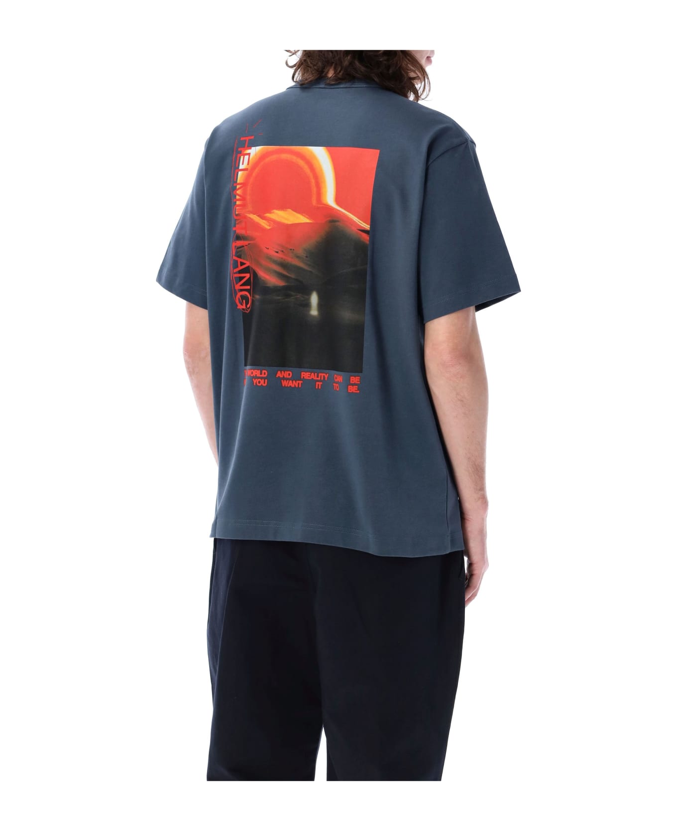 Helmut Lang Printed T-shirt - NAVY シャツ