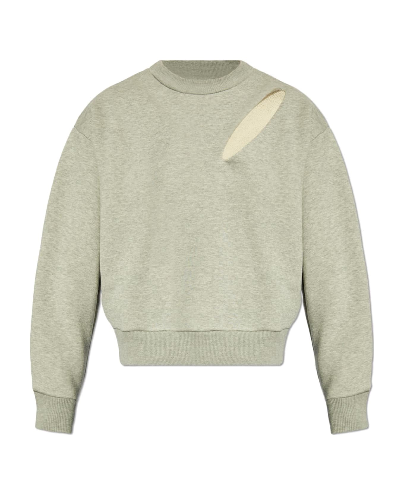 Alexander McQueen Sweatshirt With Slit - GREY MELANGE
